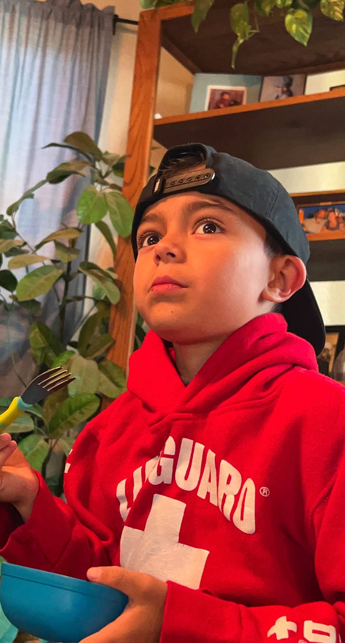 Jayson joined the competition — help win amazing prizes! baseball_cap, cap, carmine, child, curtain, event, fashion_accessory, fun, happy, hat, headgear, headwear, jacket, jersey, person, plant, recreation, sleeve, sportswear, t_shirt