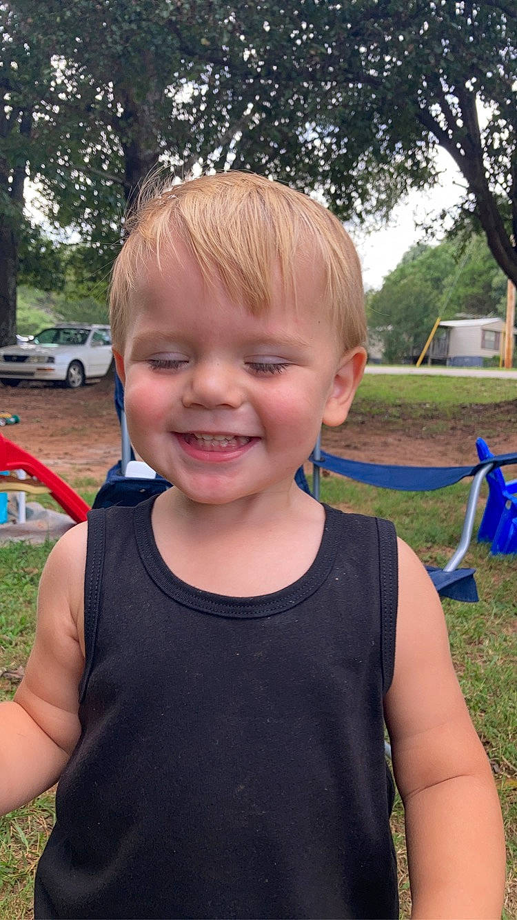 Judson joined the competition — help win amazing prizes! blond, chair, child, chin, electric_blue, eye, finger, fun, grass, hairstyle, happy, insect, joy, leisure, neck, person, plant, smile, t_shirt, tire