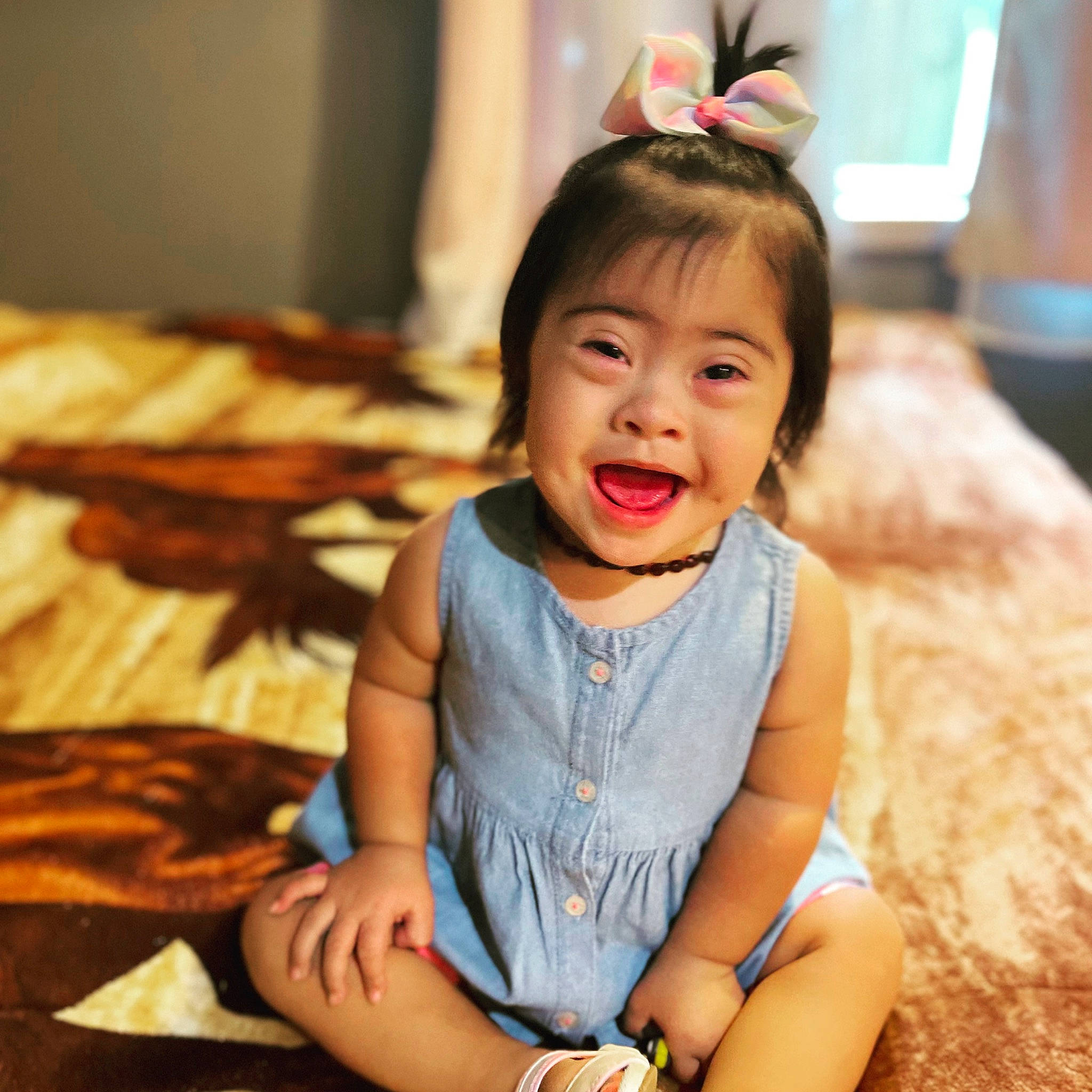 Ofelia joined the competition — help win amazing prizes! baby_toddler_clothing, child, dress, event, flash_photography, fun, happy, head, human_leg, iris, jewellery, leg, leisure, person, room, sitting, skin, smile, textile, thigh