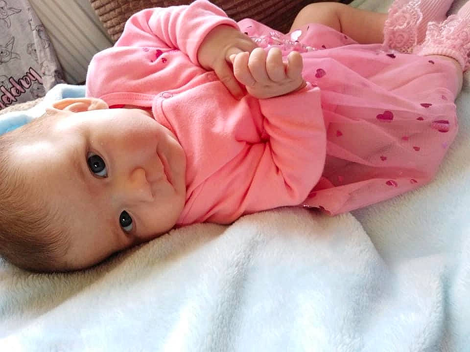 Ella-mae joined the competition — help win amazing prizes! baby, beauty, cheek, child, ear, eye, face, lip, mouth, nose, person, pink, skin, smile, toddler