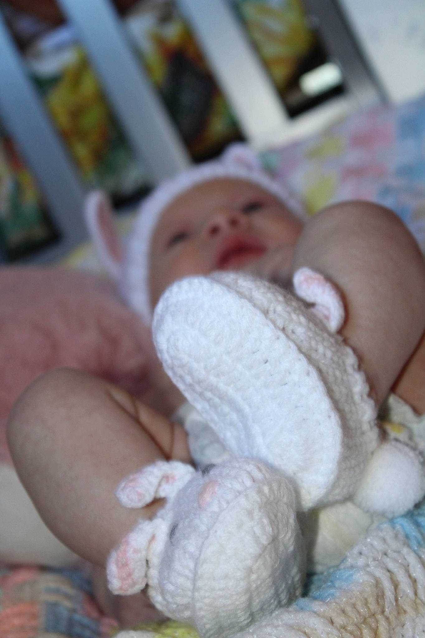 Tatum is registered to the contest to win money with this photo: baby, baby_products, baby_safety, baby_sleeping, baby_toddler_clothing, child, comfort, foot, infant_bed, leg, linens, nail, person, product, room, skin, textile, thumb, toddler, wool