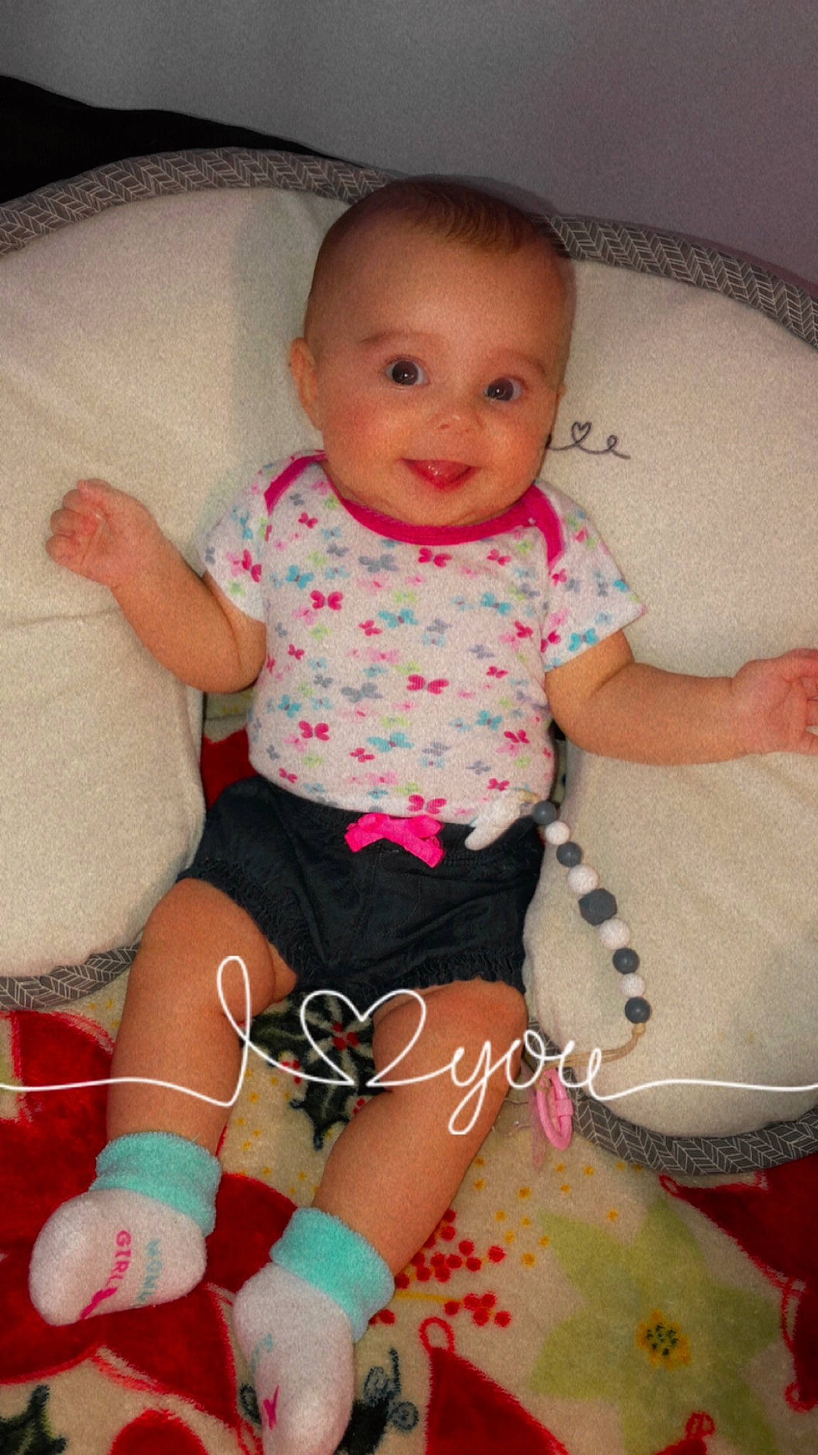 Adalynn is registered to the contest to win money with this photo: baby, baby_toddler_clothing, cheek, comfort, finger, hand, human_body, joint, joy, knee, leg, neck, organ, person, pink, product, shorts, skin, sleeve, smile