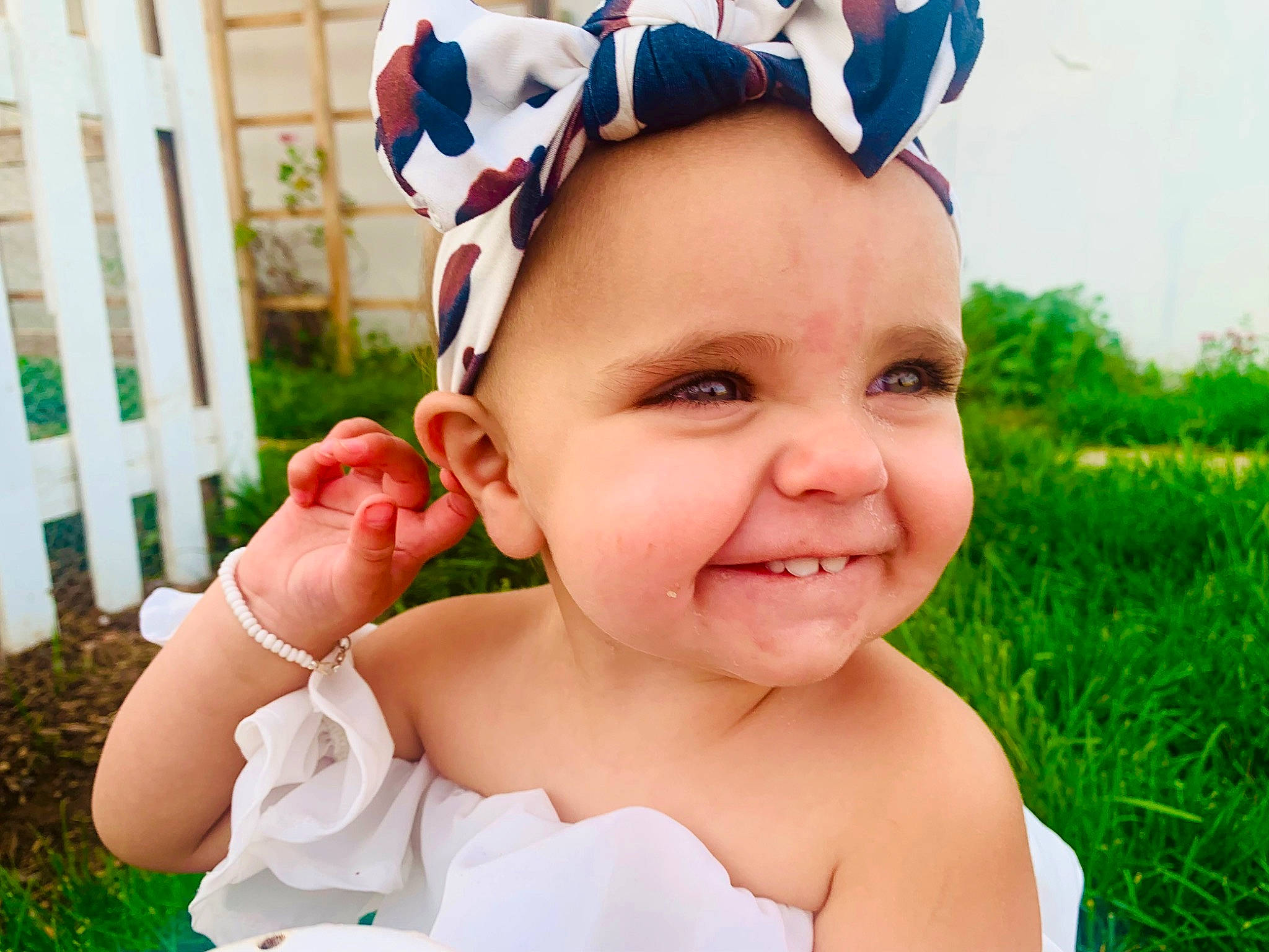 Kinnley joined the competition — help win amazing prizes! arm, baby, baby_toddler_clothing, cheek, ear, eye, eyelash, finger, gesture, hand, happy, head, headwear, joy, lip, neck, nose, person, pink, plant
