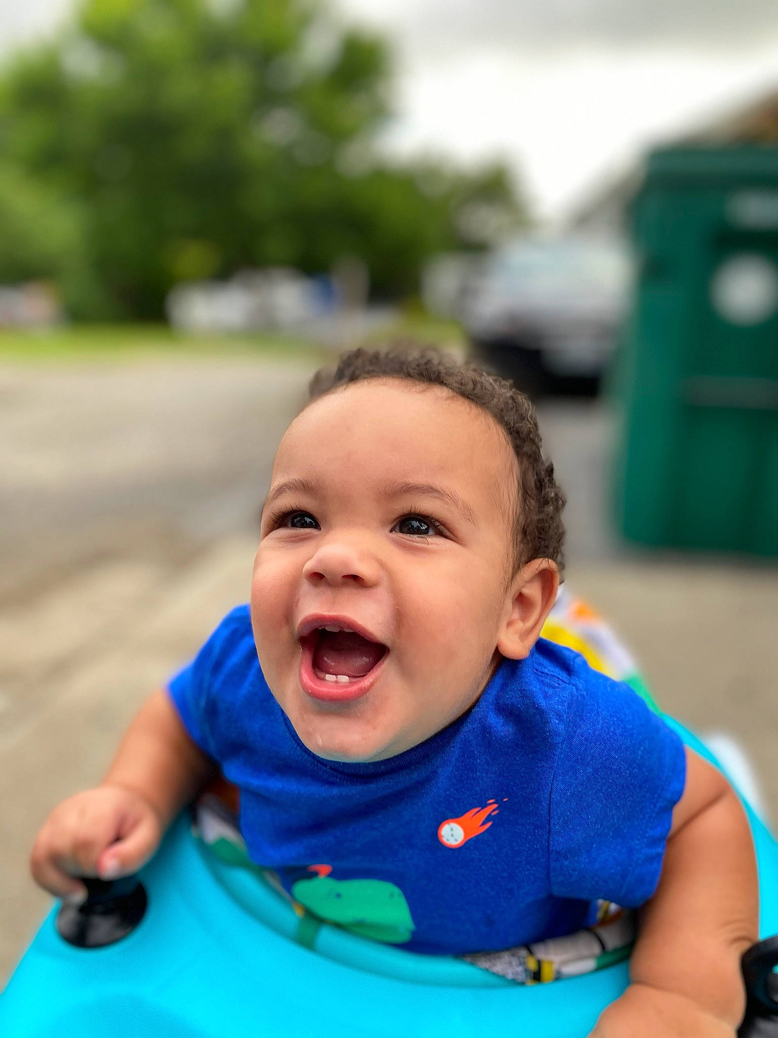 Amias is registered to the contest to win money with this photo: baby, blue, cheek, child, eye, face, facial_expression, fun, happy, head, lip, nose, people, person, product, skin, smile, summer, toddler, vacation