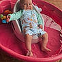 Lucas is registered to the contest to win money with this photo: baby, infant, pool, water, swimsuit, toy, pink_pool, baby_seat, child, smiling, indoor, floor, plastic, relaxing, cute, playtime, summer, water_play, seat, reclining