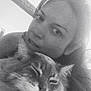 Shakur participe au concours pour gagner de l'argent avec cette photo : black_and_white, cat, person, portrait, close_up, sleepy, face, feline, animal, cozy, indoor, pet, resting, head, whiskers, expression, human, blur, soft_focus, candid