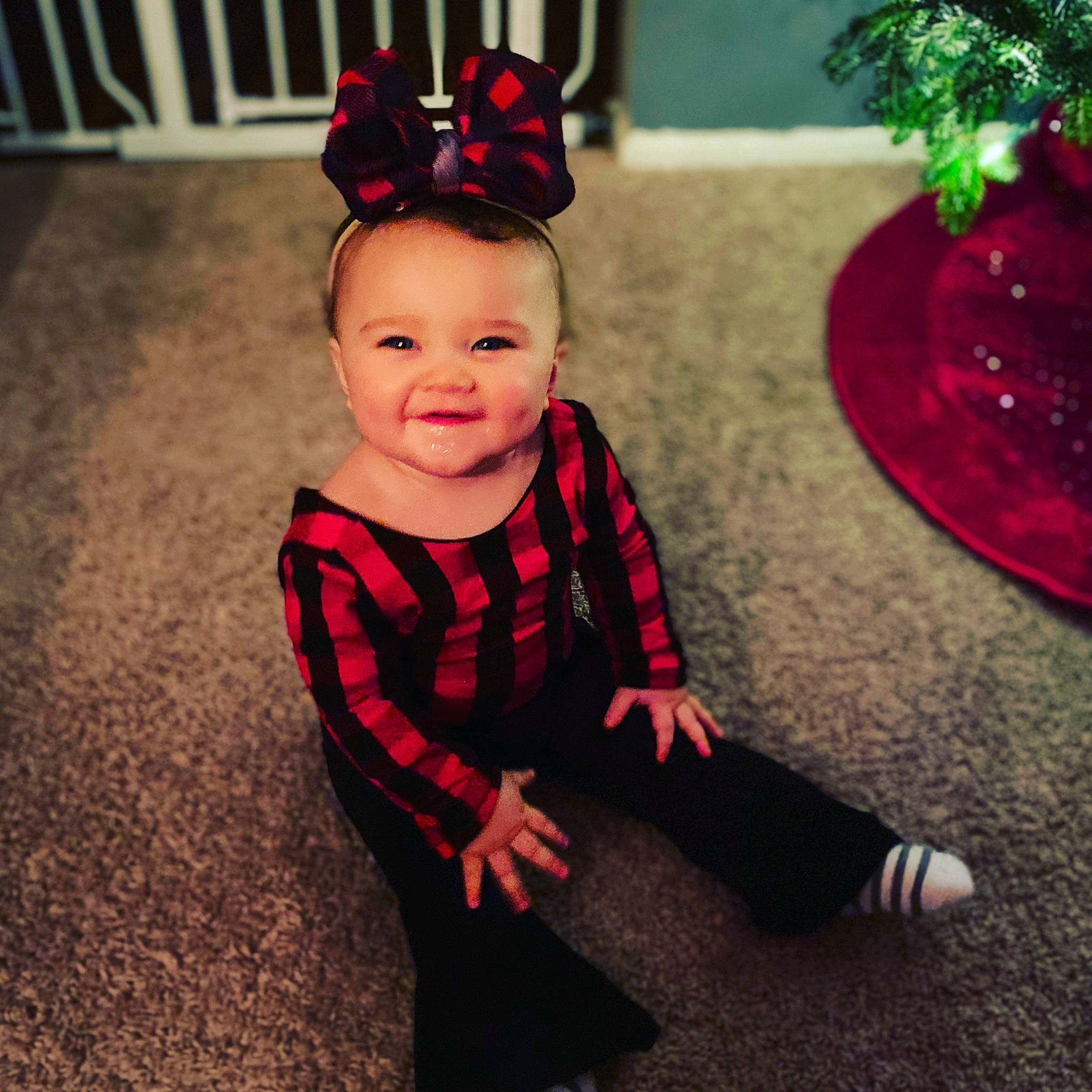 Greycyn is registered to the contest to win money with this photo: baby, beauty, child, child_model, clothing, design, dress, ear, face, footwear, hair_accessory, head, headband, headgear, headpiece, pattern, person, pink, red, smile