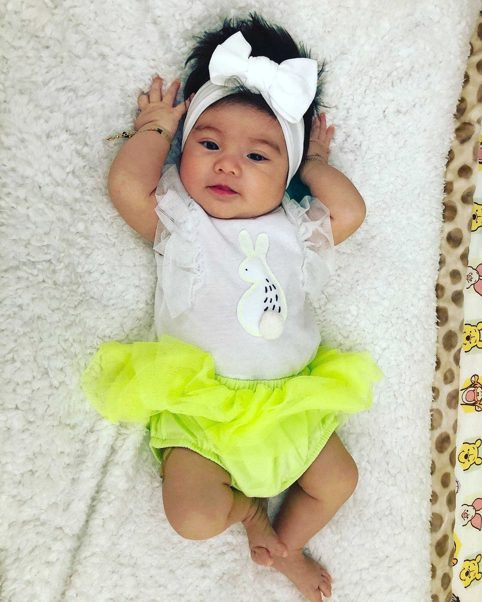 Edith joined the competition — help win amazing prizes! child, girl, hair_accessory, headgear, infant, material, person, product, textile, toddler