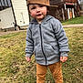 Zayn joined the competition — help win amazing prizes! toddler, child, boy, cap, sideways_hat, hoodie, gray_jacket, pants, mustard_pants, grass, outdoor, house, porch, sidewalk, shoes, black_shoes, nautica, curious, smiling, casual