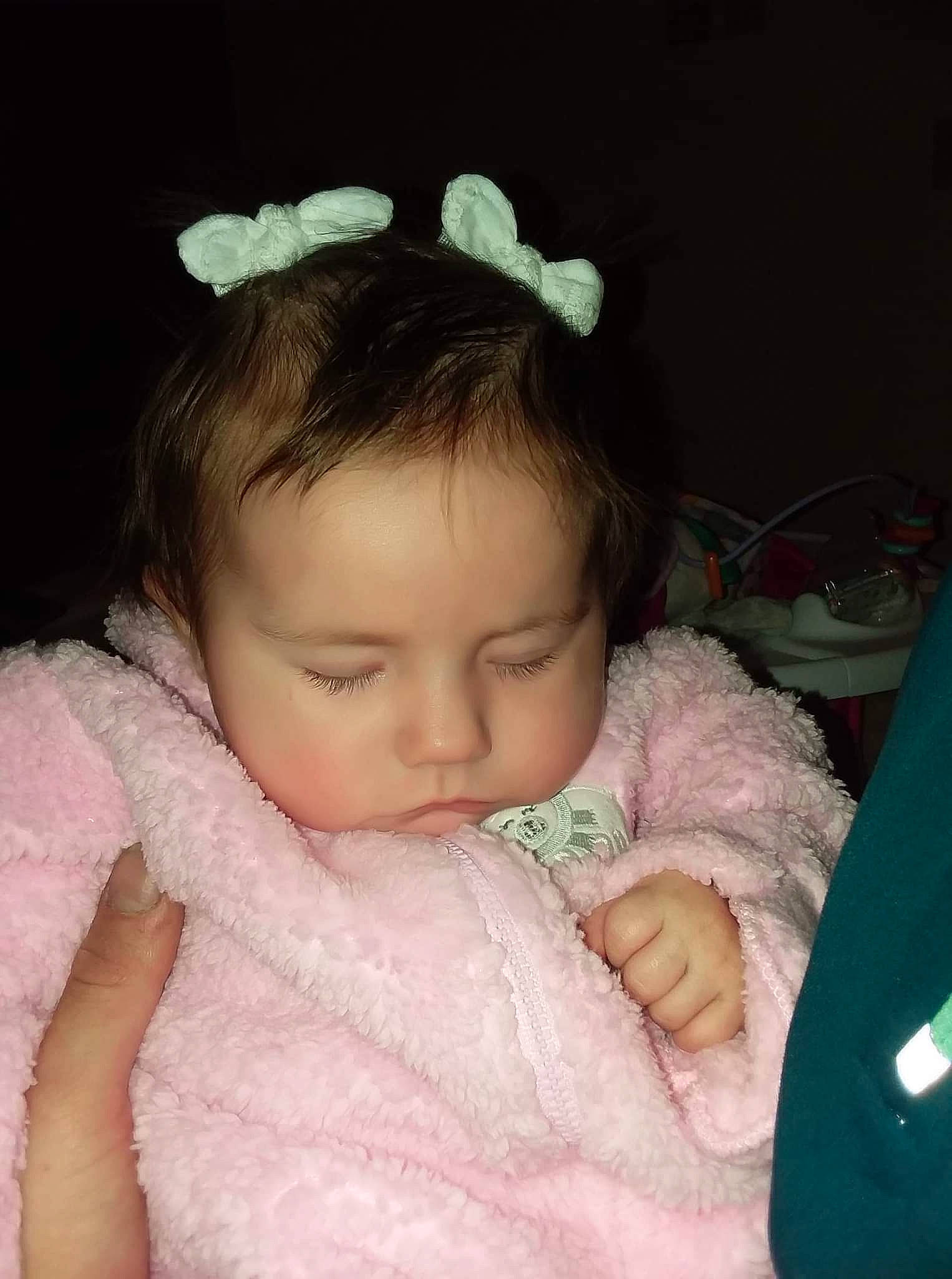 Danica joined the competition — help win amazing prizes! baby, baby_toddler_clothing, cheek, comfort, ear, eyebrow, eyelash, finger, hair, hairstyle, hand, headpiece, iris, lip, nose, organ, person, pink, skin, sleeve