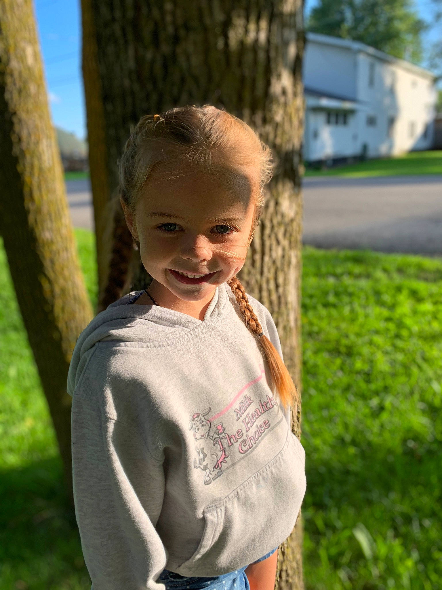 Maddilyn joined the competition — help win amazing prizes! chin, eye, facial_expression, flash_photography, fun, grass, grass_family, hairstyle, happy, joy, leisure, lip, long_hair, people_in_nature, person, plant, shoulder, smile, standing, tree