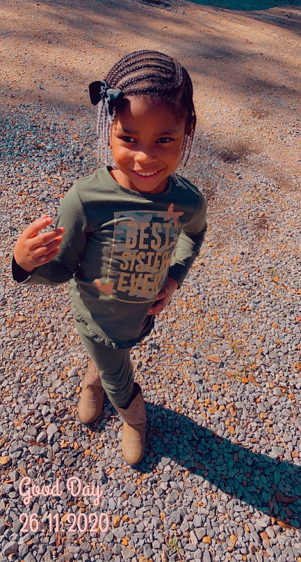 Azaria joined the competition — help win amazing prizes! baby, baby_toddler_clothing, barefoot, child, cornrows, dreadlocks, foot, joy, mouth, nightwear, nose, pebble, people_in_nature, person, sleeve, toddler, tooth