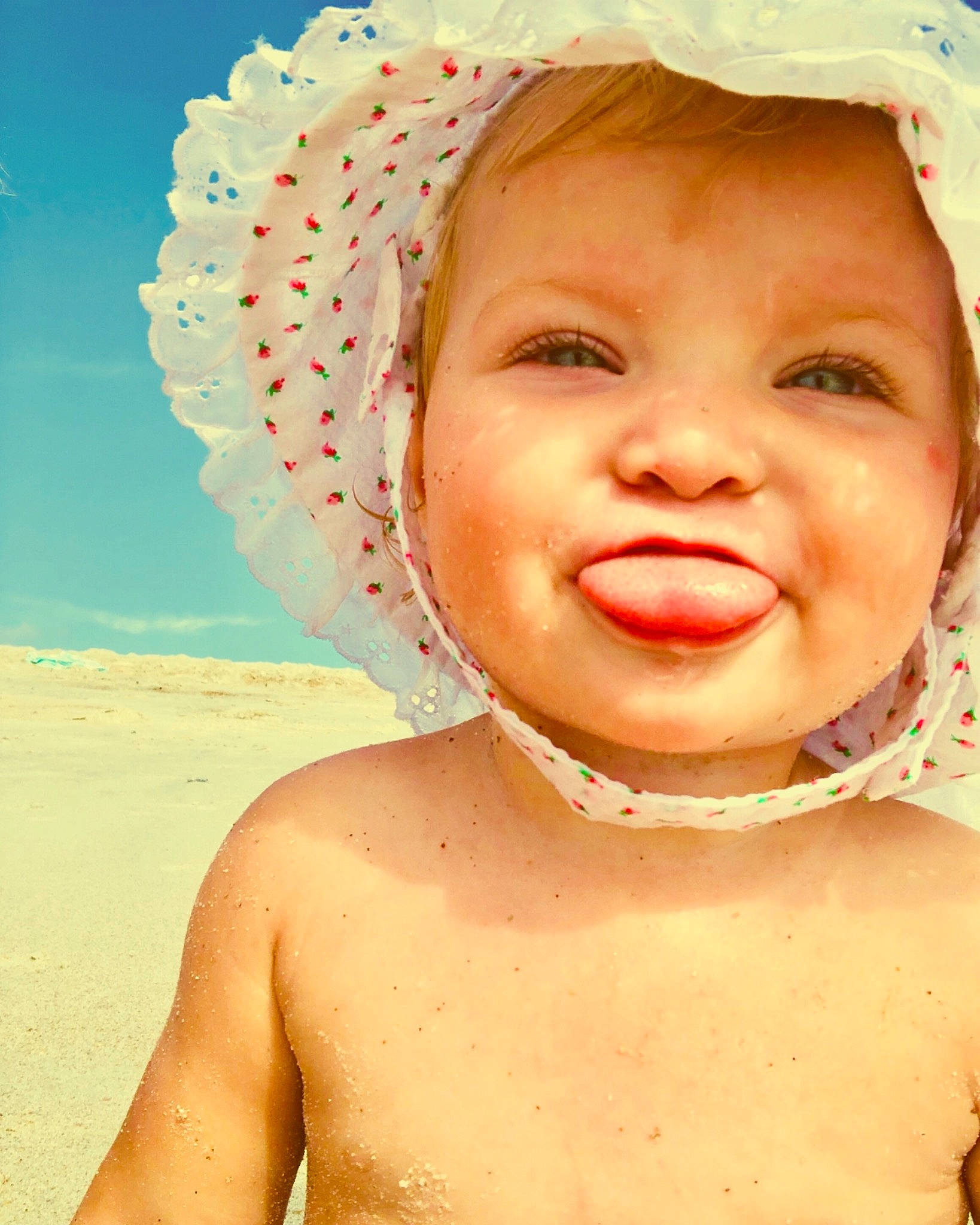 Laylah is registered to the contest to win money with this photo: cheek, child, face, fun, girl, happiness, head, infant, joy, lip, mouth, person, skin, smile, toddler