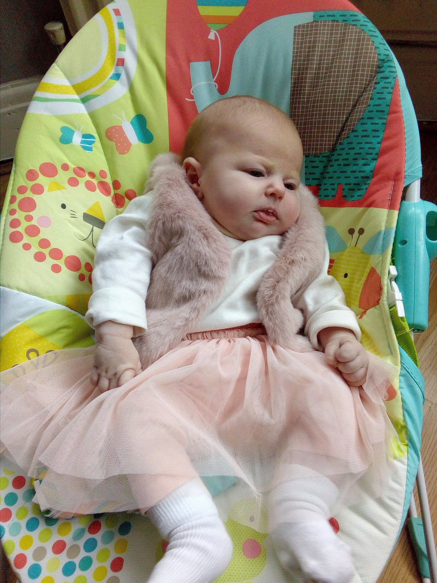 Holly is registered to the contest to win money with this photo: baby_products, baby_toys, bed, child, headwear, infant, iris, material, person, pink, play, product, skin, stuffed_toy, textile, toddler, toy