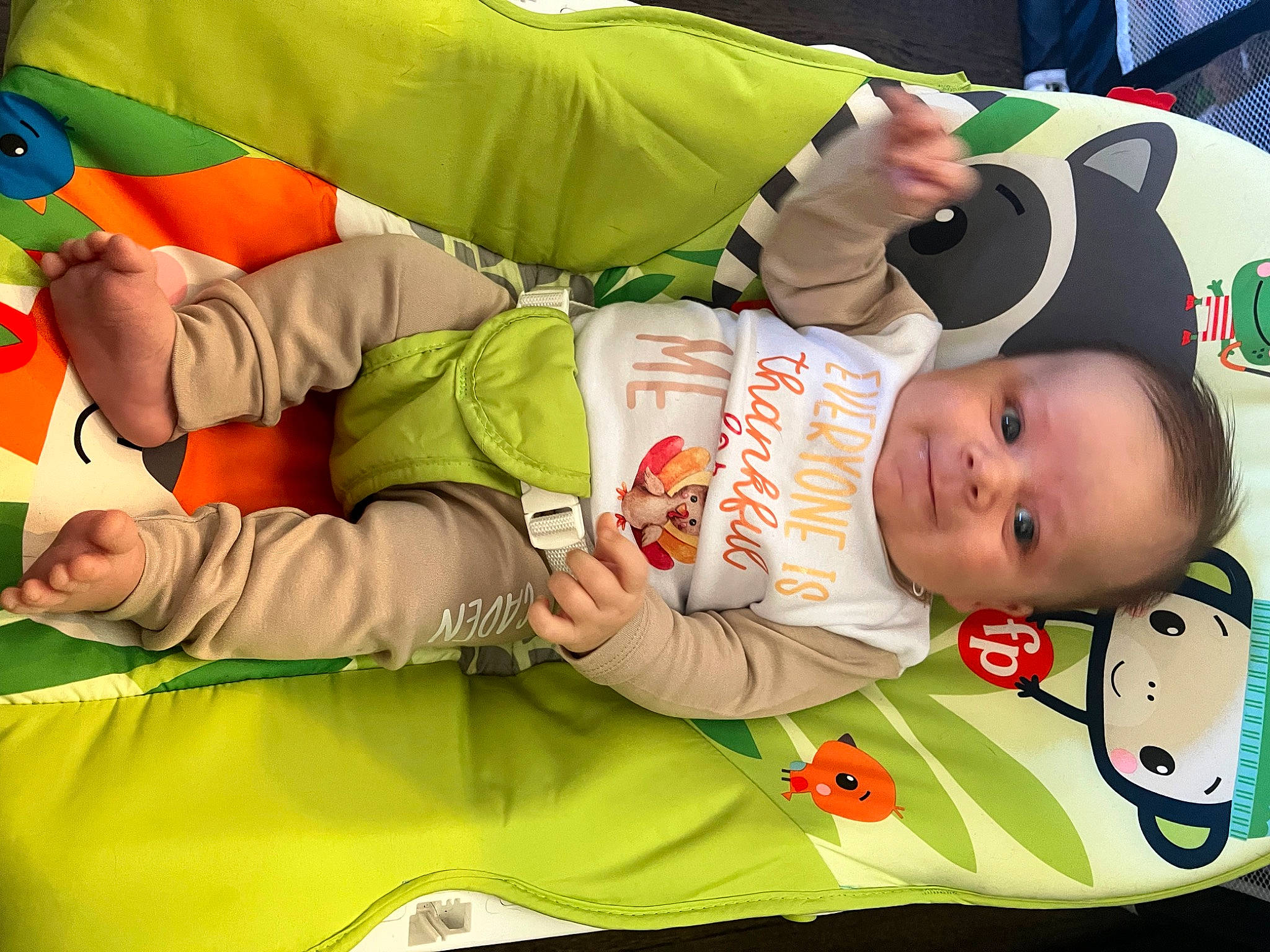 Caden joined the competition — help win amazing prizes! baby, baby_products, baby_toddler_clothing, carmine, child, comfort, event, fun, happy, hat, knee, lap, leisure, person, product, room, sitting, toddler