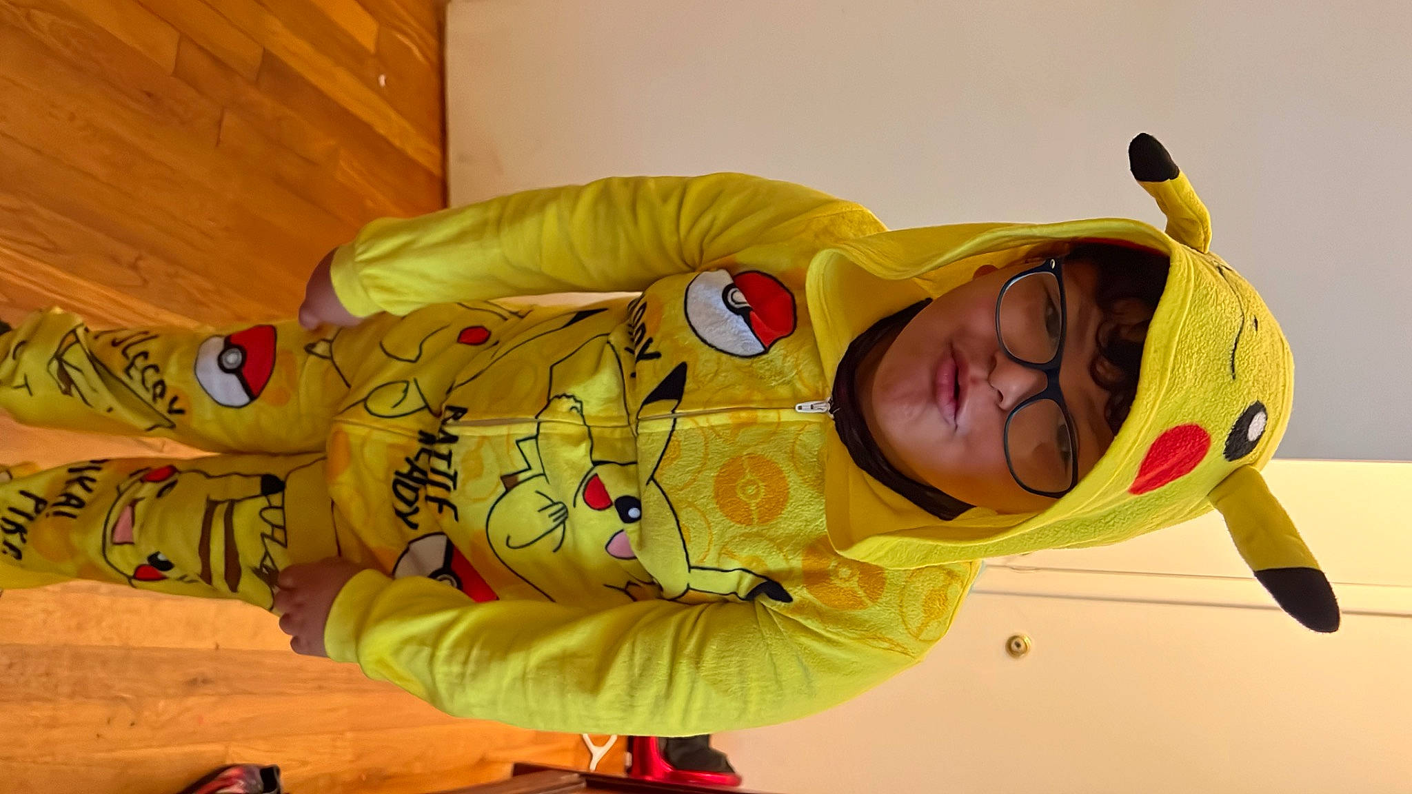 Wyatt joined the competition — help win amazing prizes! arm, baby, baby_products, baby_toddler_clothing, child, comfort, flooring, fun, fur, happy, hardwood, headwear, hoodie, orange, person, room, sleeve, suit, sunglasses, toddler