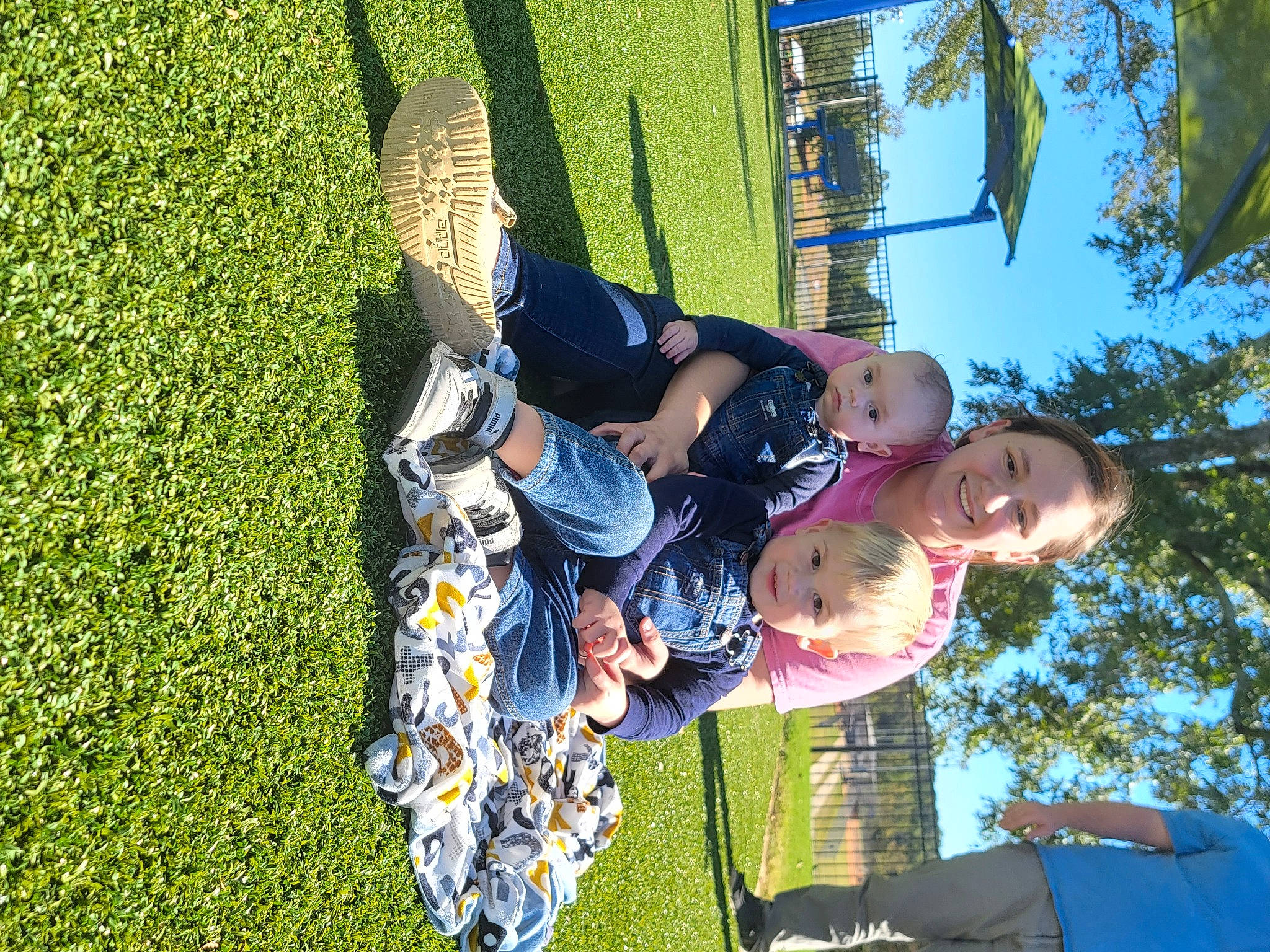 Emmett is registered to the contest to win money with this photo: baby, child, city, fun, grass, happy, joy, leaf, leisure, outdoor_play_equipment, people_in_nature, person, plant, play, recreation, sky, smile, toddler, tree, vacation