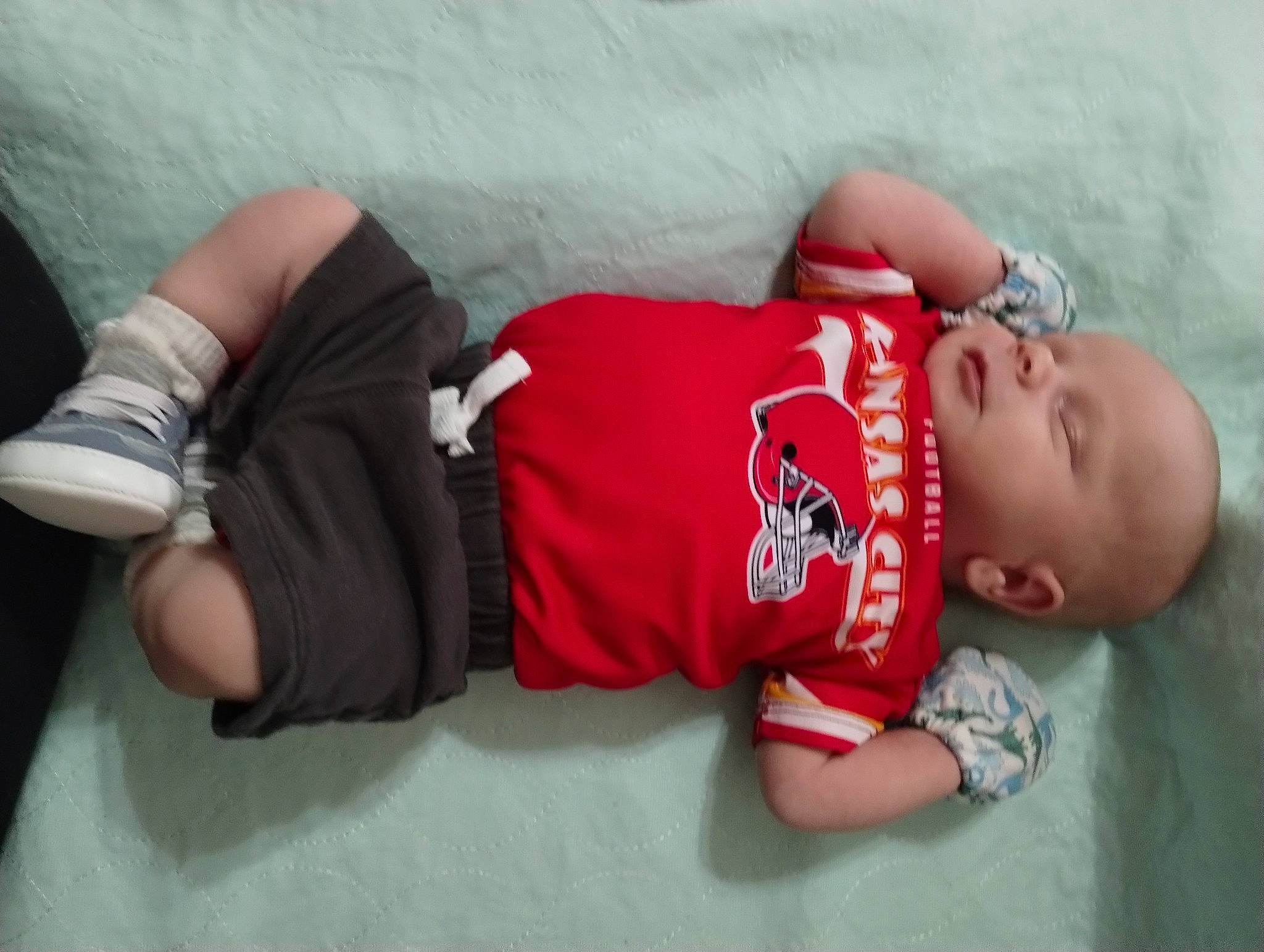 Dakotah joined the competition — help win amazing prizes! abdomen, baby, baby_toddler_clothing, comfort, elbow, finger, hand, human_body, human_leg, joint, knee, leg, mammal, person, skin, sleeve, t_shirt, textile, thigh, toddler