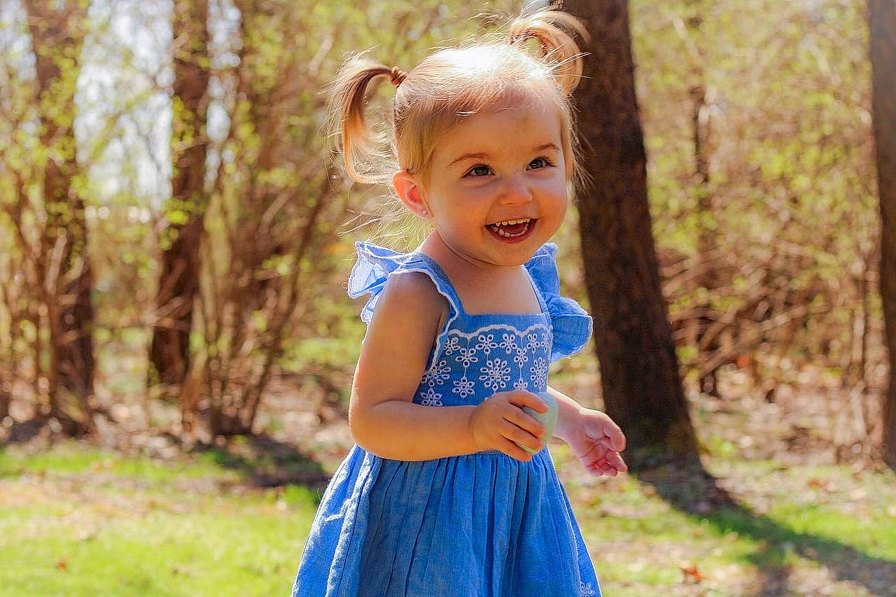 Hazel joined the competition — help win amazing prizes! baby_toddler_clothing, beauty, botany, child, dress, electric_blue, eye, fun, grass, happy, iris, joy, leisure, people_in_nature, person, plant, skin, smile, standing, sunlight