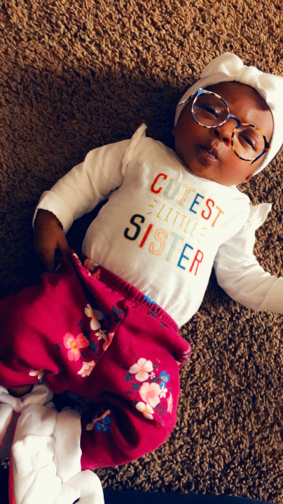 Kyziah is registered to the contest to win money with this photo: child, cool, glasses, person, smile