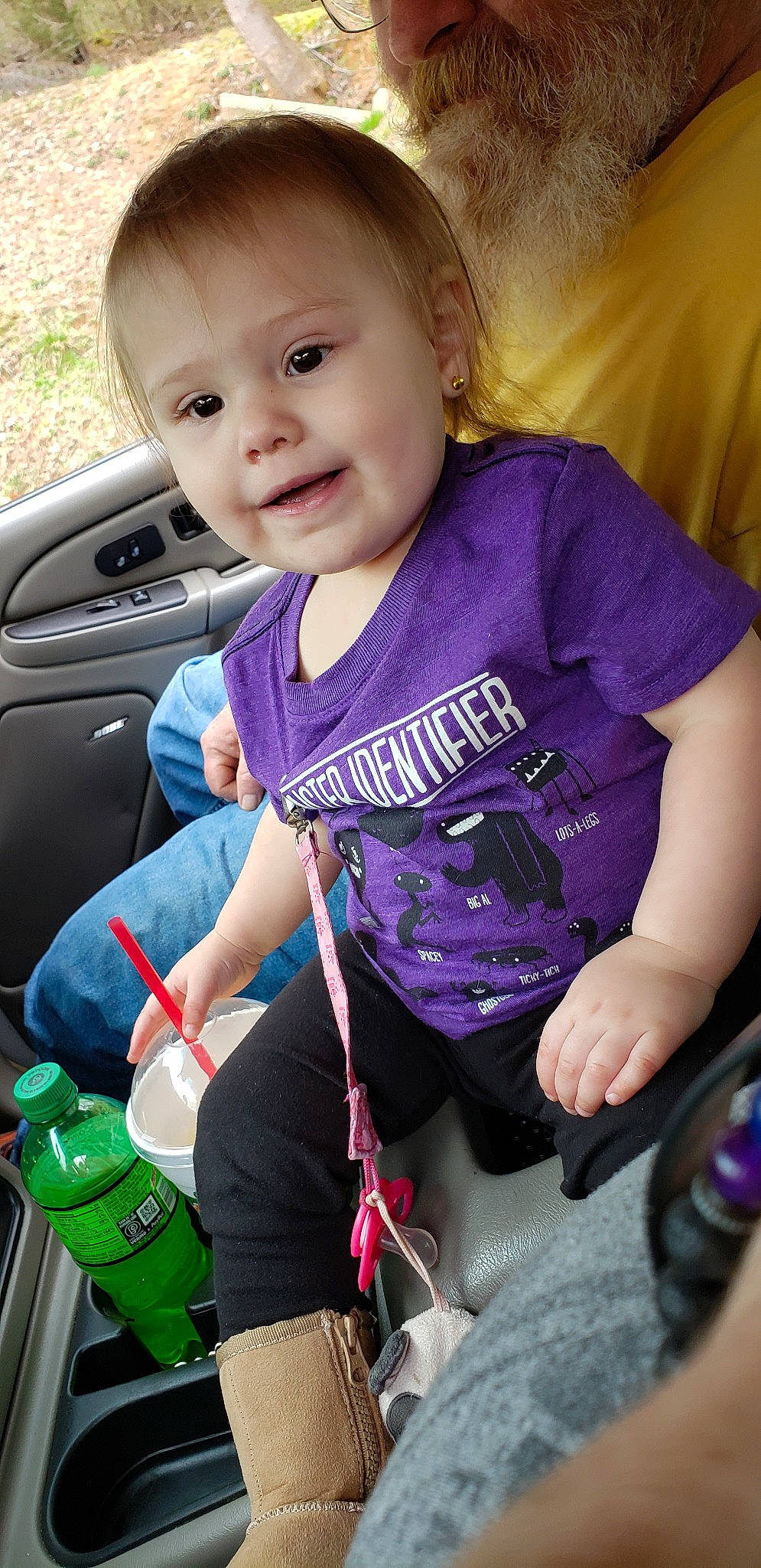 Gabby is registered to the contest to win money with this photo: baby, baby_carriage, baby_products, child, person, play, product, purple, smile, toddler