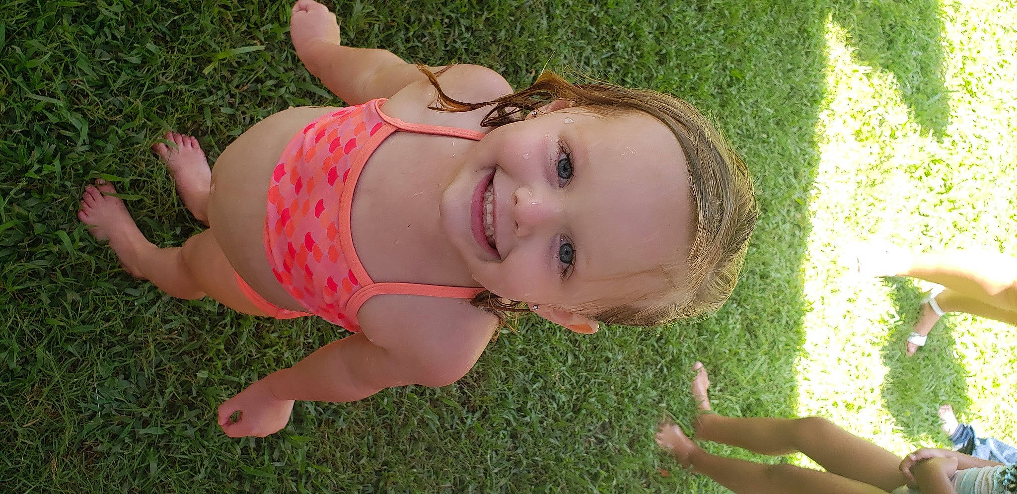 Chole joined the competition — help win amazing prizes! baby, child, grass, joy, meadow, person, skin