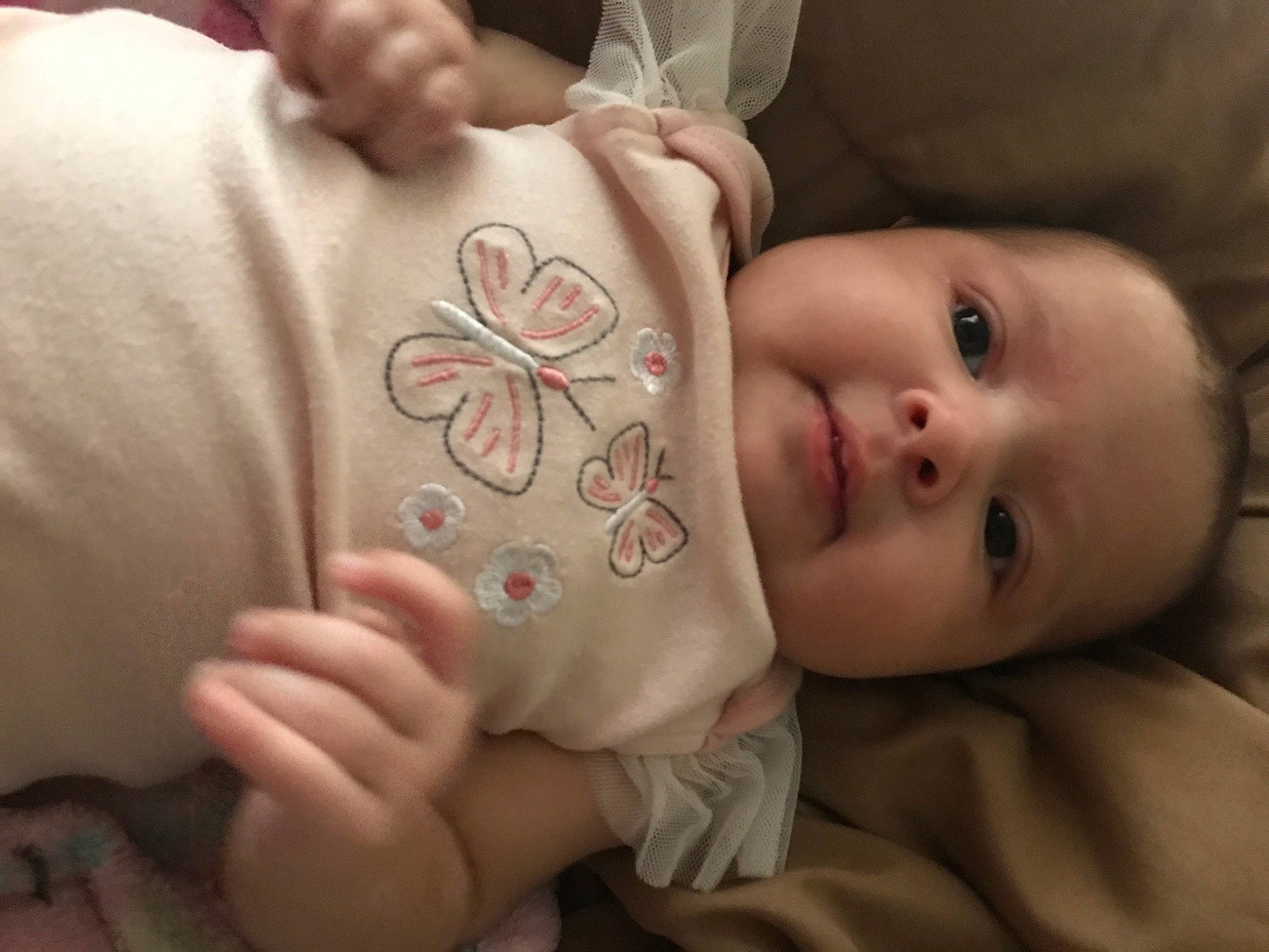 Isabelle is registered to the contest to win money with this photo: baby, bedtime, cheek, child, ear, eye, face, finger, hand, head, mouth, nose, person, skin, toddler