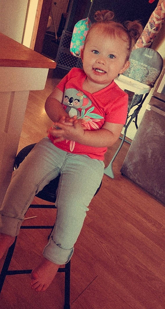 Paisley-grace is registered to the contest to win money with this photo: comfort, cool, eye, finger, floor, hair, happy, joint, joy, knee, leg, mouth, neck, person, shoulder, skin, sleeve, smile, standing, thigh