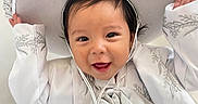 Jesús Emilio Vargas joined the competition — help win amazing prizes! baby, celebration, child, costume, cute, embroidery, face, fashion, festive, hands, happy, hat, indoors, portrait, smiling, sombrero, toddler, traditional_outfit, white_clothing, young_child