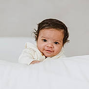 Bodhi is registered to the contest to win money with this photo: baby, infant, child, smiling, face, eyes, hair, sweater, white, blanket, soft, cute, portrait, indoors, cozy, expression, young, skin, head, person