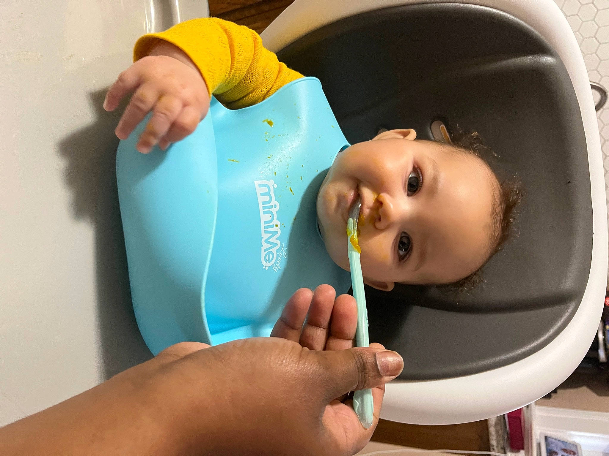 Kailea joined the competition — help win amazing prizes! baby, baby_products, child, facial_expression, finger, fun, gesture, hand, happy, hat, headgear, mouth, nail, neck, person, personal_protective_equipment, skin, smile, thumb, toddler