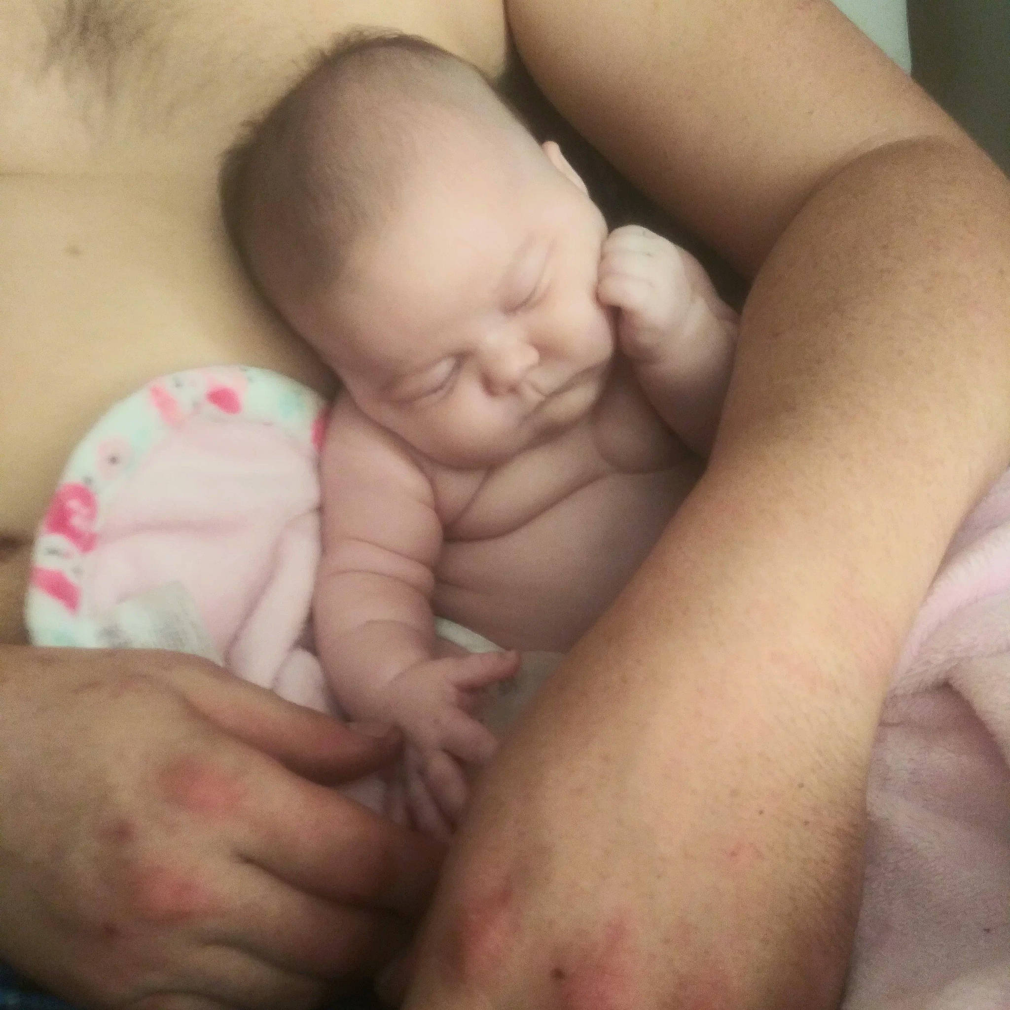 Anara is registered to the contest to win money with this photo: abdomen, baby, baby_sleeping, barefoot, cheek, chest, comfort, finger, foot, gesture, hand, happy, human_leg, leg, nail, person, skin, stomach, thumb, toddler