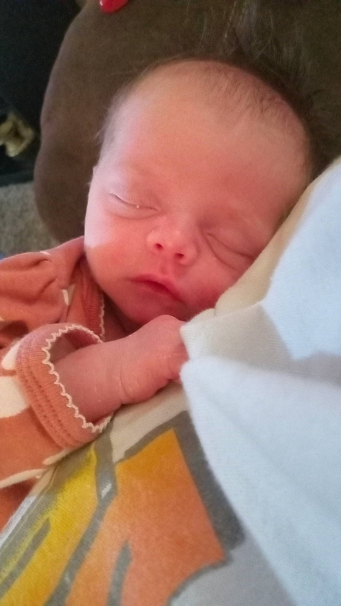 Harmony joined the competition — help win amazing prizes! baby, baby_sleeping, baby_toddler_clothing, bedtime, carmine, cheek, child, comfort, flesh, happy, human_body, linens, lip, nap, nose, peach, person, skin, sleep, thumb