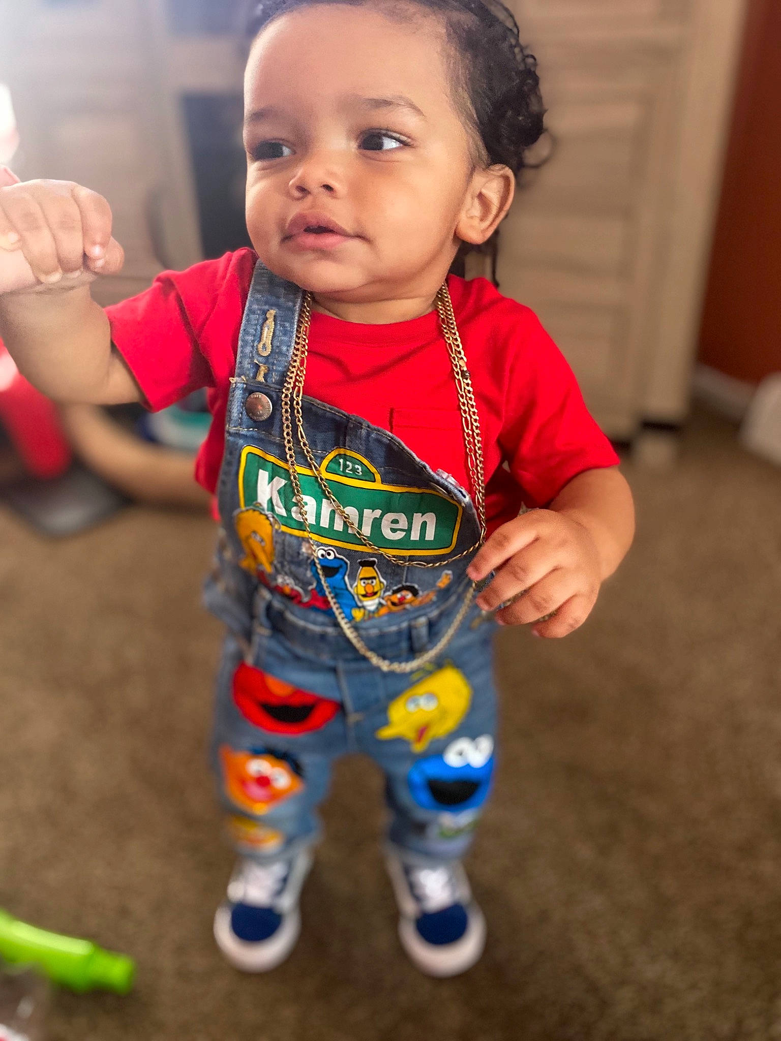 Kamren is registered to the contest to win money with this photo: baby, cheek, child, head, people, person, play, skin, smile, t_shirt, toddler