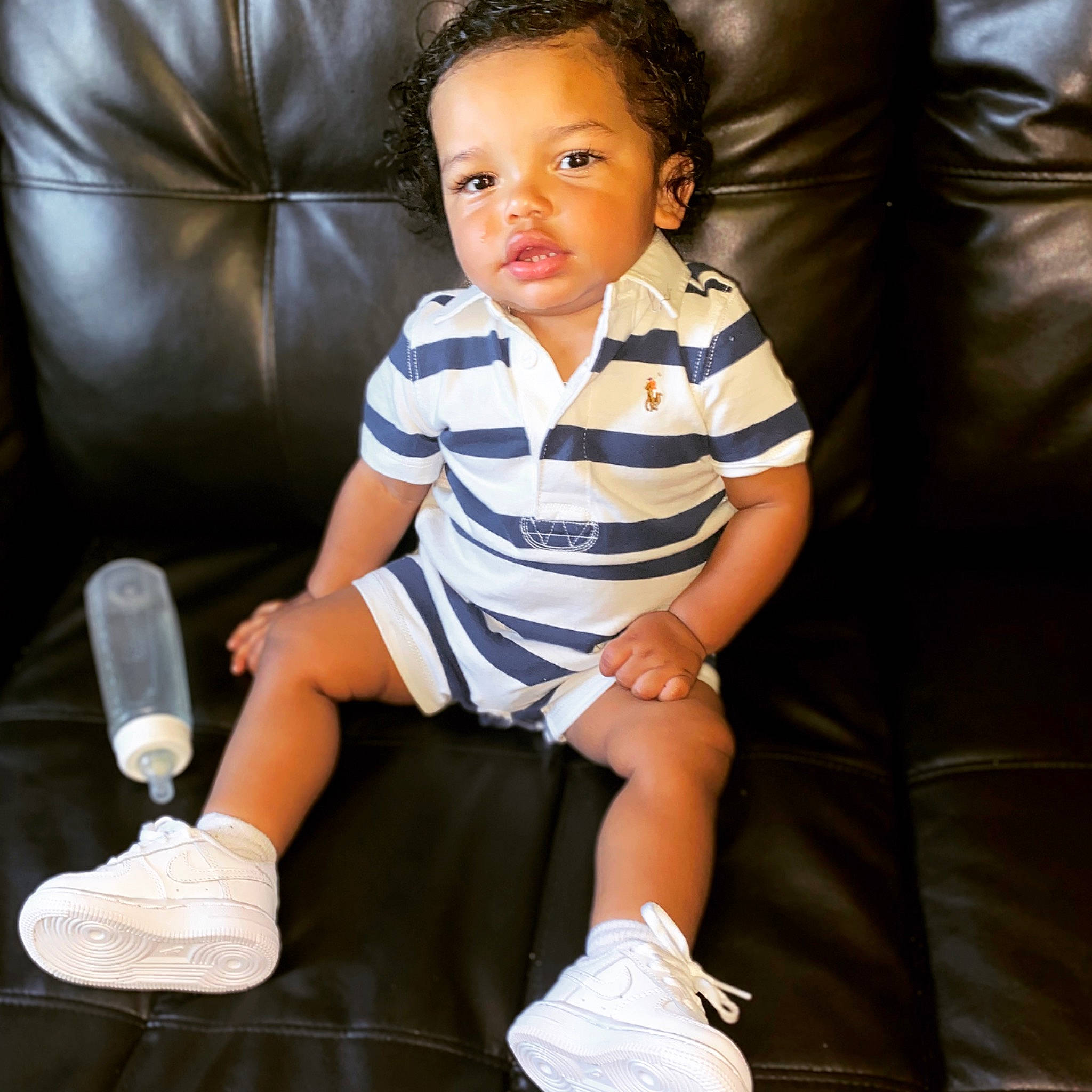 Kamren joined the competition — help win amazing prizes! arm, baby, cheek, child, child_model, footwear, fun, leg, person, photography, play, shoe, sitting, skin, smile, t_shirt, toddler, white