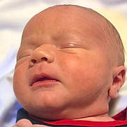 Remington is registered to the contest to win money with this photo: baby, newborn, face, skin, closeup, sleeping, infant, child, portrait, cute, peaceful, head, ear, mouth, nose, soft, young, human, clothing, background