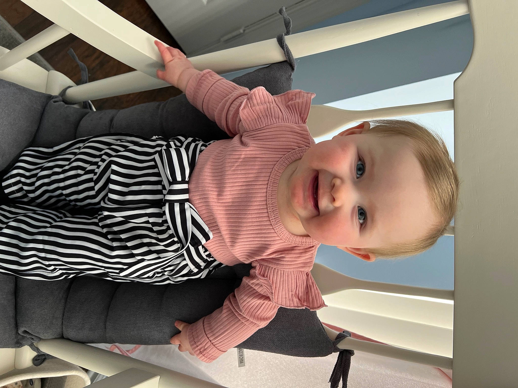 Greenlee joined the competition — help win amazing prizes! arm, baby, baby_products, baby_toddler_clothing, child, comfort, elbow, finger, flooring, fun, hairstyle, happy, human_leg, joy, leg, pattern, person, room, sleeve, smile