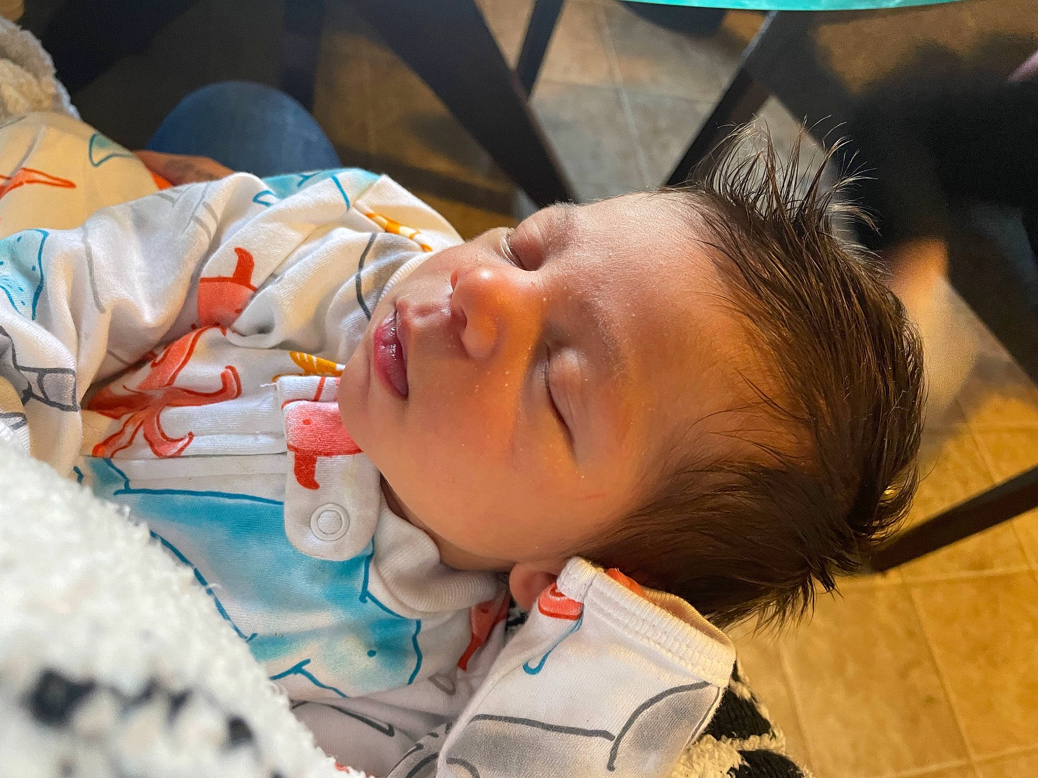 Ethan is registered to the contest to win money with this photo: baby, baby_products, baby_toddler_clothing, cheek, child, comfort, ear, eyelash, flooring, fun, happy, lip, mouth, nose, pattern, person, room, skin, sleep, toddler