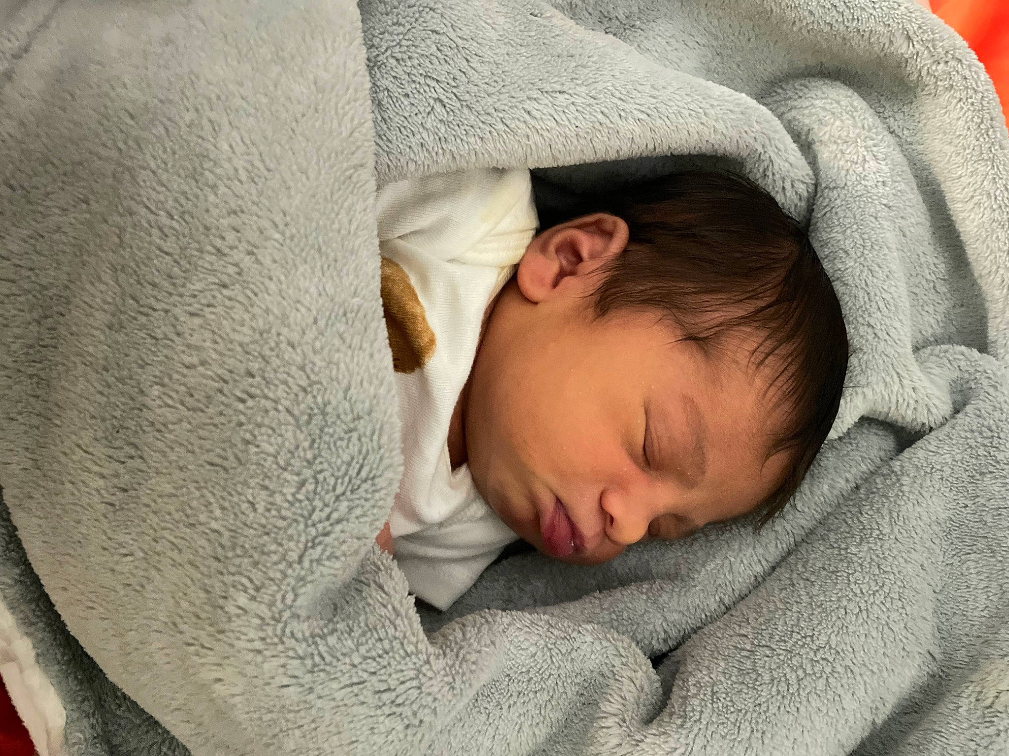 Ethan joined the competition — help win amazing prizes! baby, baby_sleeping, baby_toddler_clothing, bedding, bedtime, cheek, child, comfort, face, fur, linens, mammal, nap, person, portrait_photography, room, skin, sleep, sleeve, textile