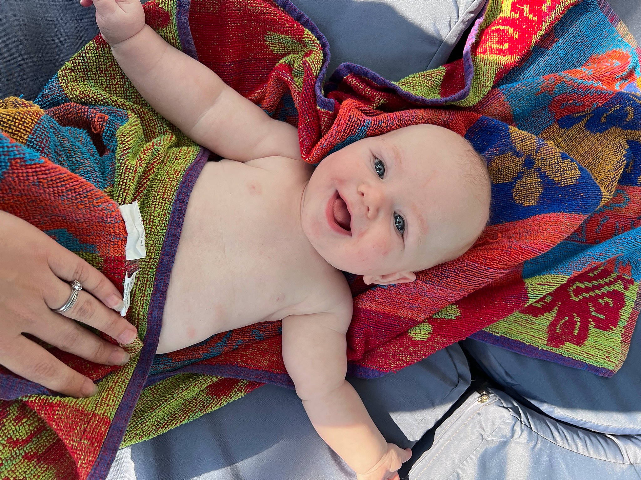 Klayton joined the competition — help win amazing prizes! abdomen, baby, baby_products, baby_toddler_clothing, carmine, child, comfort, doll, fashion_accessory, happy, human_leg, linens, nail, pattern, person, red, skin, smile, thigh, toddler