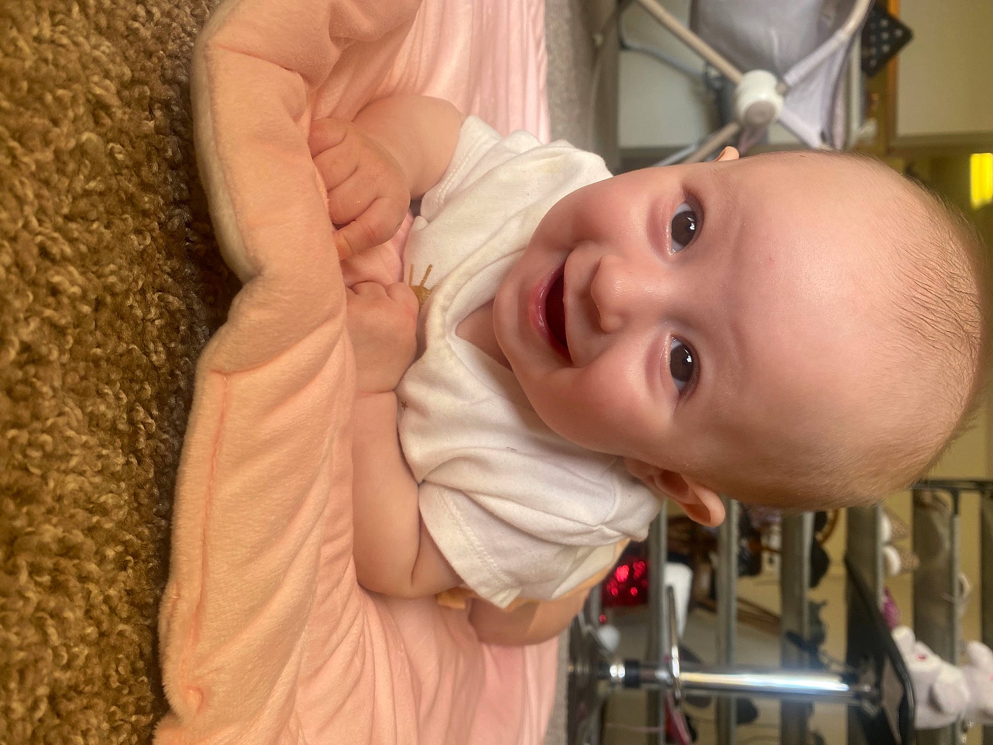 Kamilla joined the competition — help win amazing prizes! baby, baby_toddler_clothing, cheek, chin, ear, eye, eyebrow, eyelash, finger, gesture, happy, human_body, iris, lip, mouth, neck, nose, person, skin, sleeve