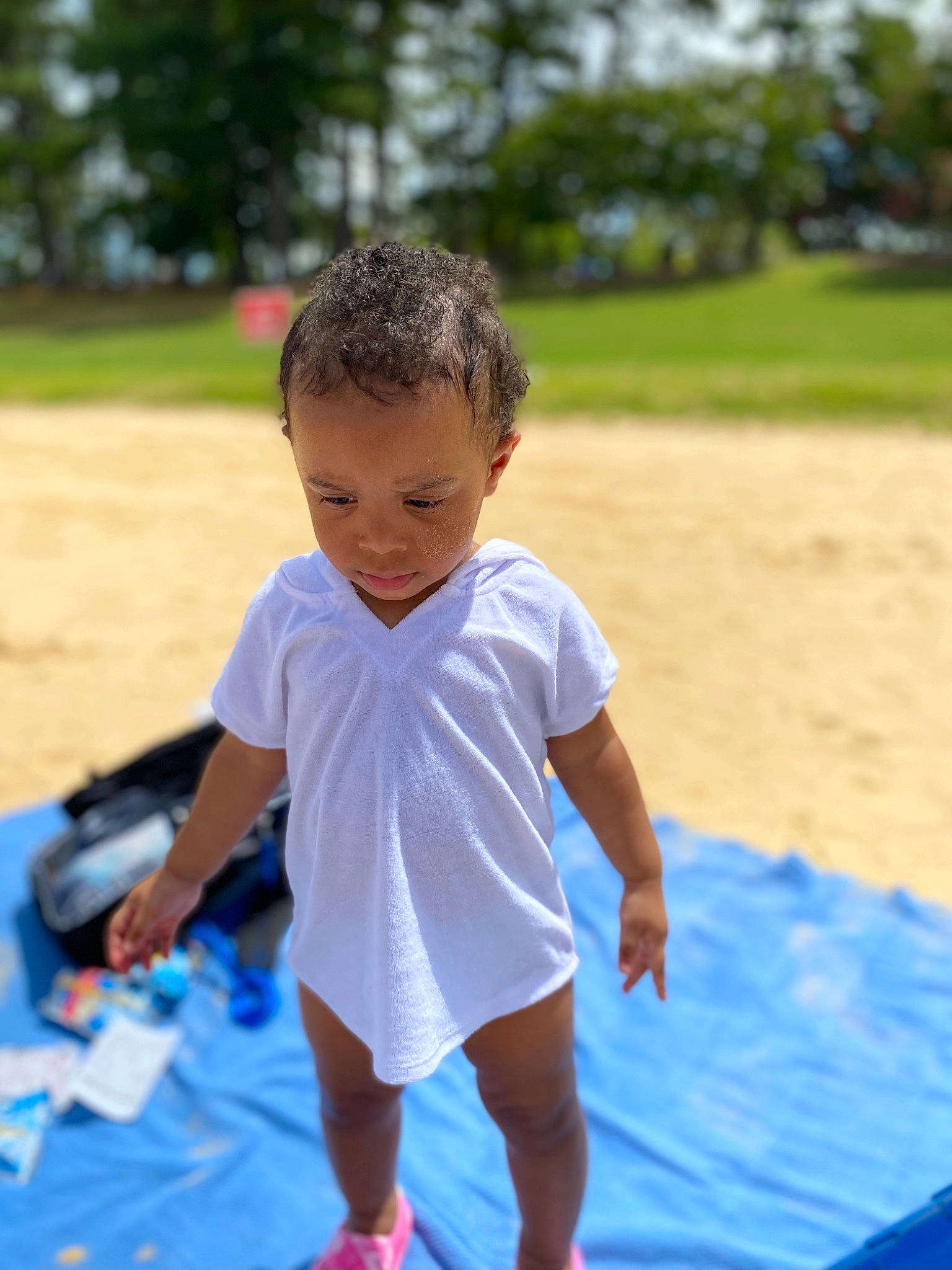 Leyana joined the competition — help win amazing prizes! child, city, competition_event, electric_blue, flooring, fun, grass, happy, human_body, lawn, leisure, people_in_nature, person, plant, play, recreation, sitting, summer, t_shirt, toddler