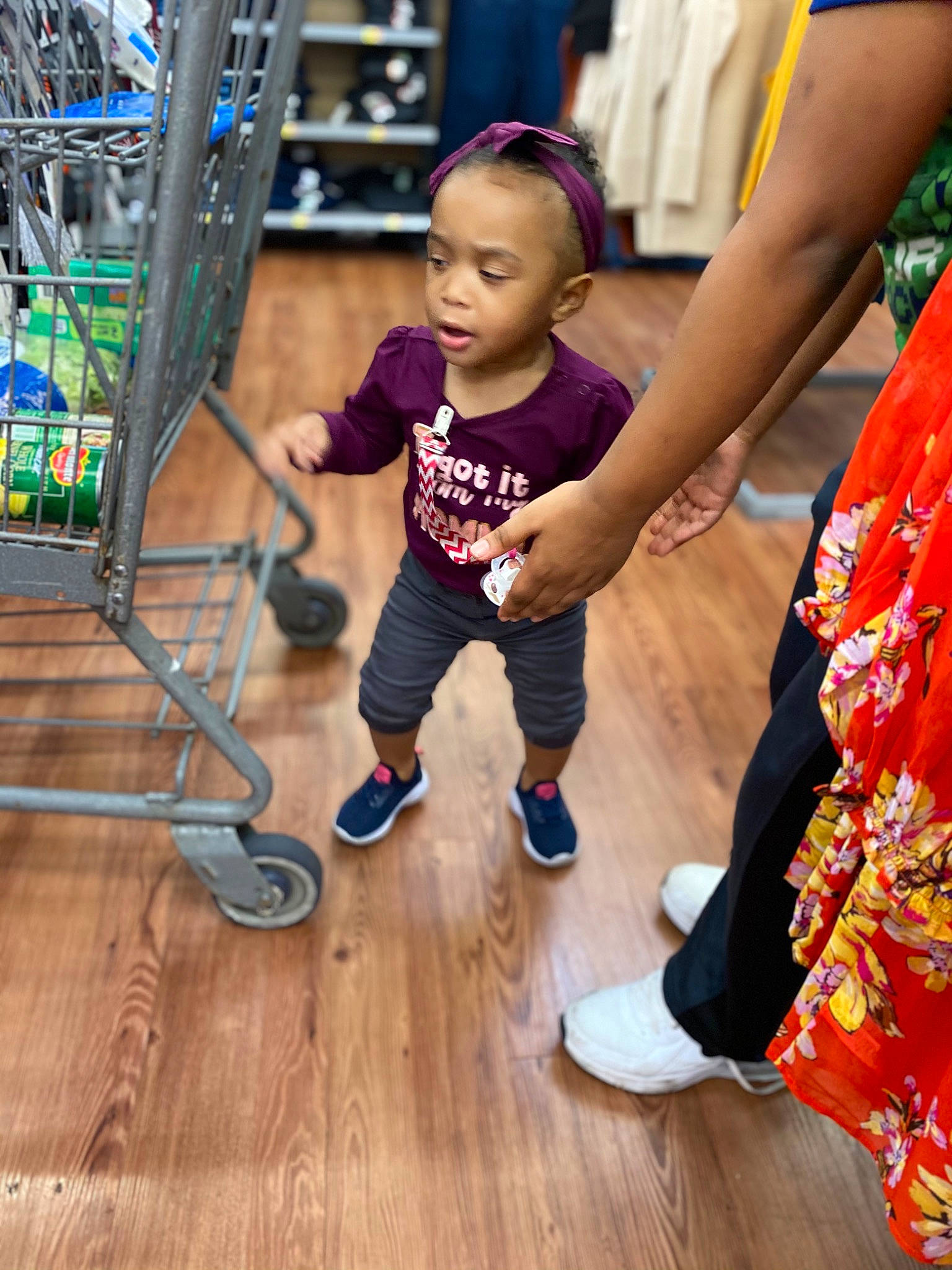 Leyana joined the competition — help win amazing prizes! child, event, floor, flooring, fun, happy, hardwood, human_leg, laminate_flooring, leg, leisure, person, play, shopping, shopping_cart, sneakers, sportswear, toddler, toy, wood