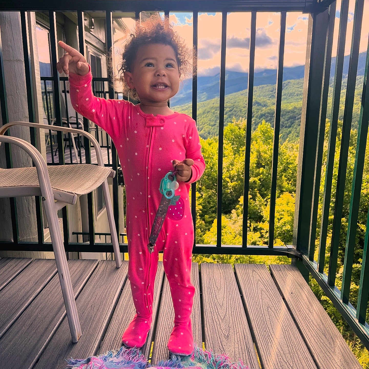 Bloom joined the competition — help win amazing prizes! architecture, balcony, building, child, deck, face, female, girl, head, house, housing, outdoors, person, photography, plant, porch, portrait, pottedplant, shelter, tree