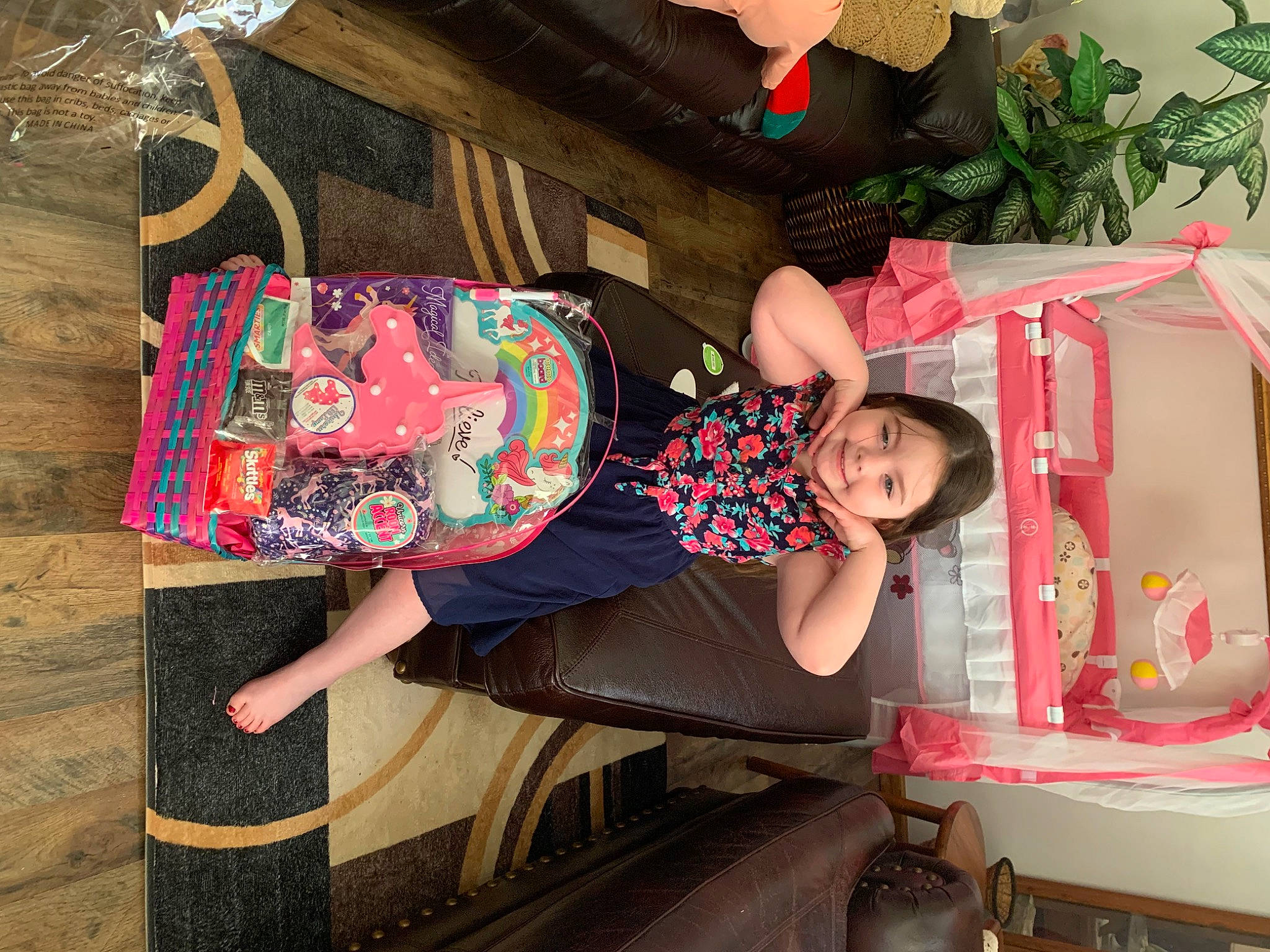 Mckinley is registered to the contest to win money with this photo: child, design, event, fashion_design, fun, happy, human_leg, joy, leisure, luggage_and_bags, magenta, pattern, person, pink, red, room, sandal, smile, street_fashion, textile