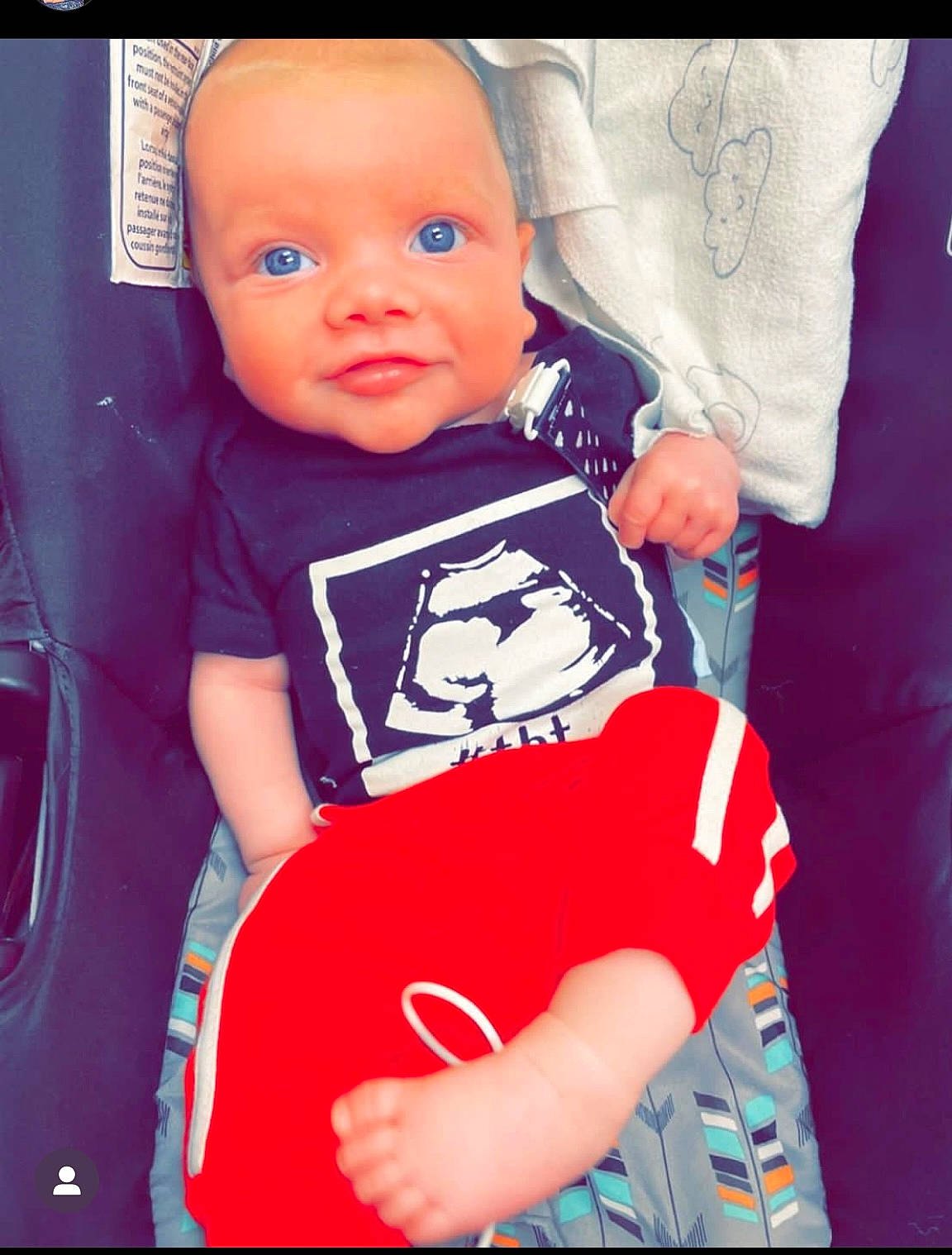 Garrett joined the competition — help win amazing prizes! baby, baby_products, baby_toddler_clothing, carmine, cheek, child, comfort, cool, electric_blue, fun, happy, magenta, pattern, person, pink, product, sitting, sleeve, t_shirt, toddler