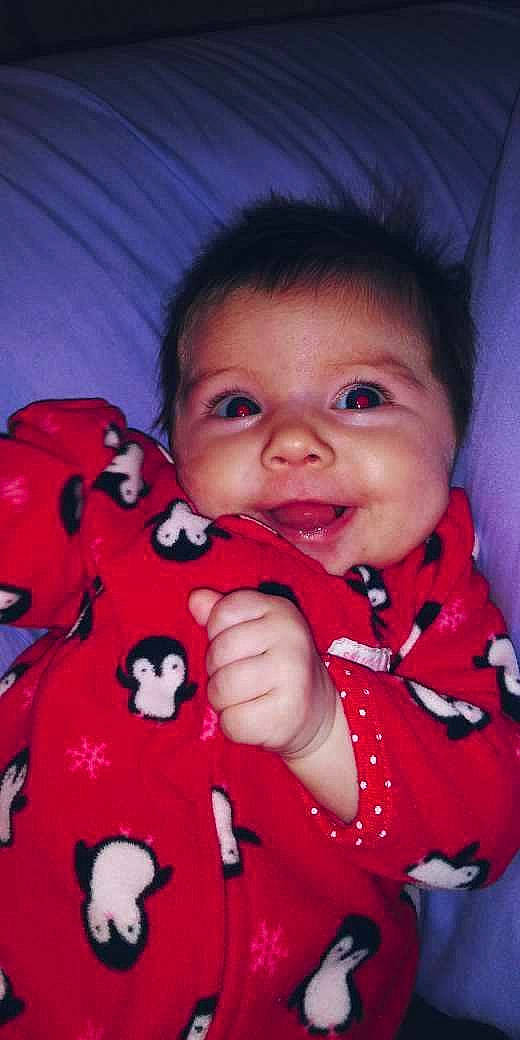 Heidi joined the competition — help win amazing prizes! cheek, child, day, emotion, eye, face, facial_expression, fun, head, infant, lip, mouth, nose, organ, person, pink, product, red, skin, smile