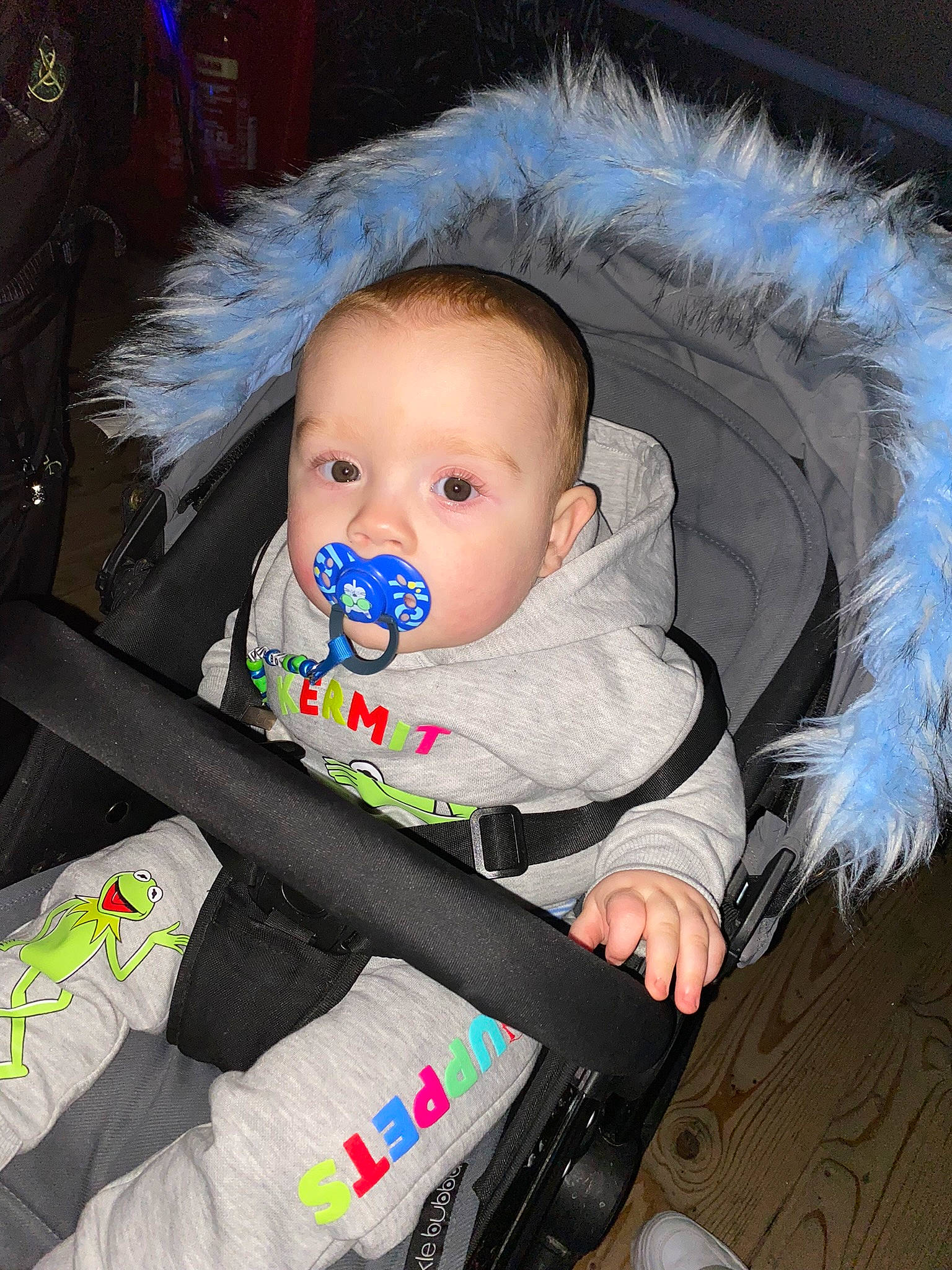 Hunter joined the competition — help win amazing prizes! baby, baby_carriage, baby_products, baby_safety, baby_toddler_clothing, chair, cheek, child, comfort, eye, facial_expression, fun, hairstyle, iris, lap, person, product, sitting, sleeve, textile