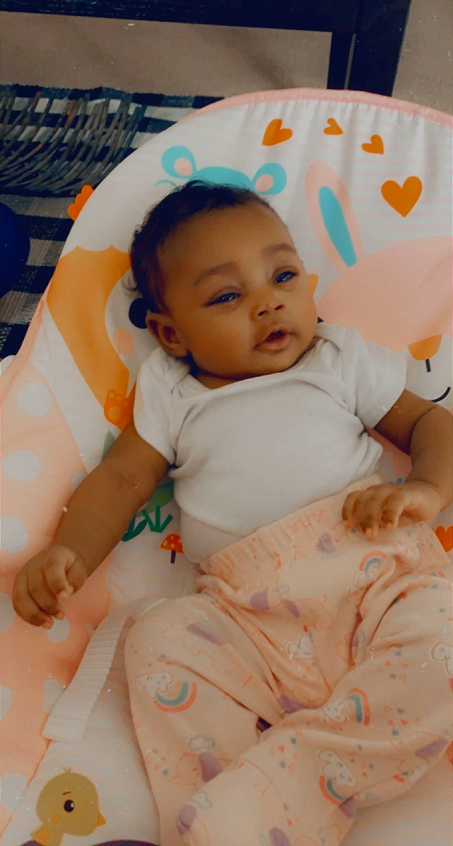 Zariyah joined the competition — help win amazing prizes! abdomen, baby, baby_products, baby_sleeping, baby_toddler_clothing, cheek, child, comfort, finger, happy, linens, person, product, room, sitting, skin, sleeve, textile, thigh, thumb
