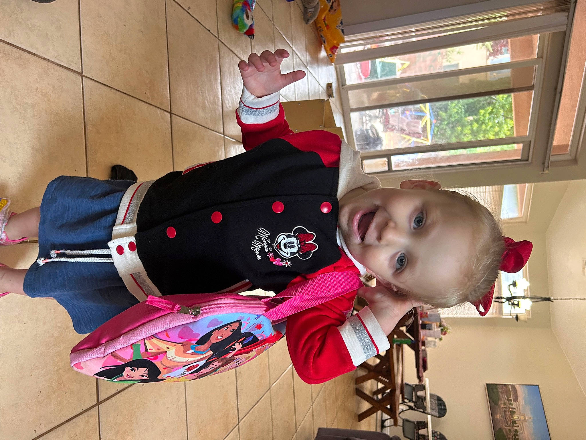 Everlynn is registered to the contest to win money with this photo: child, costume, fun, happy, joy, knee, leisure, person, room, smile, thigh, toddler